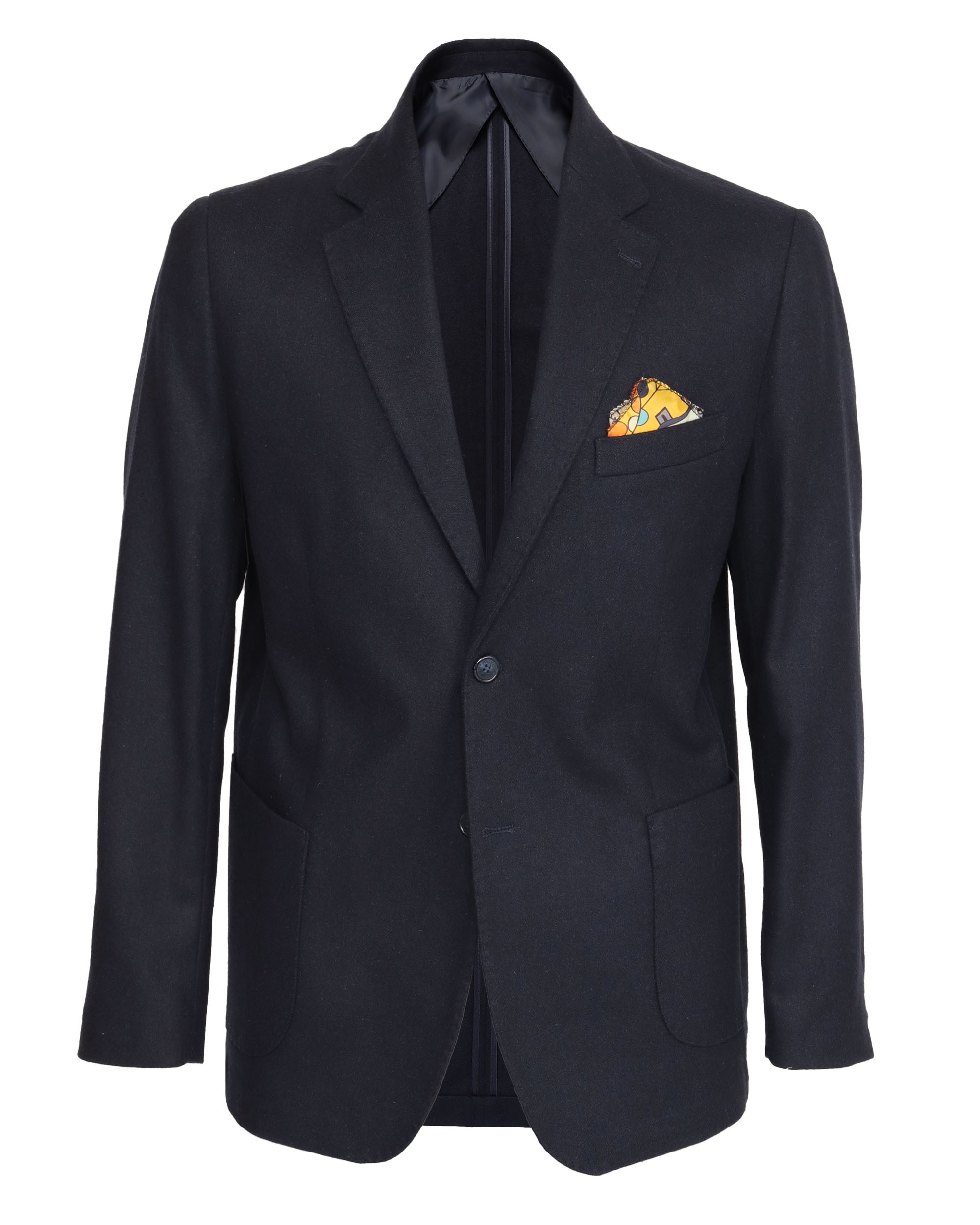 EZZELINO BLAZER - NAVY BLUE - WOOL & COTTON