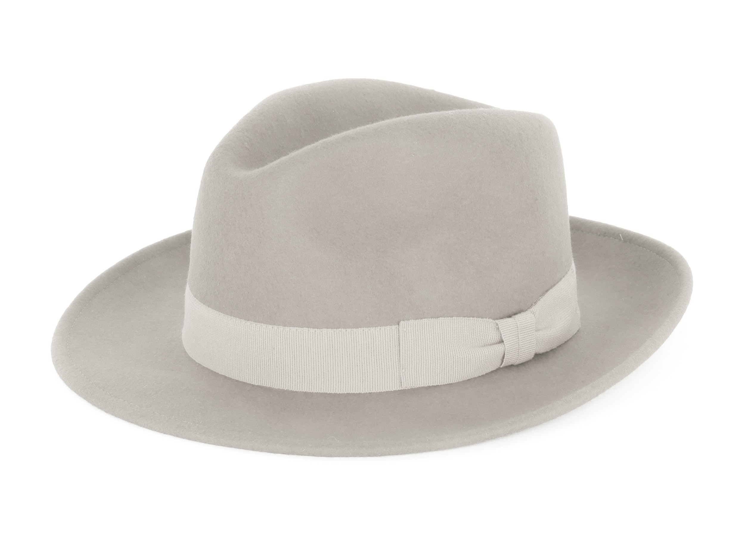 EZZELINO FEDORA HAT - LIGHT GREY - WOOL FELT