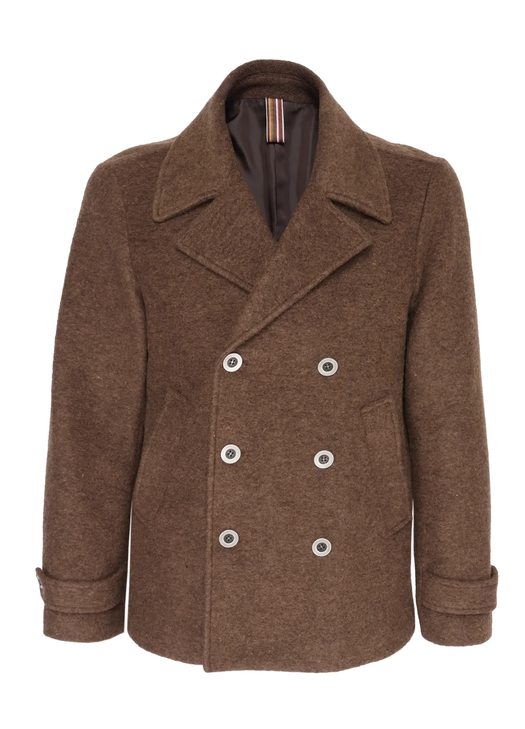 EZZELINO PEACOAT - BROWN - WOOL & ALPACA