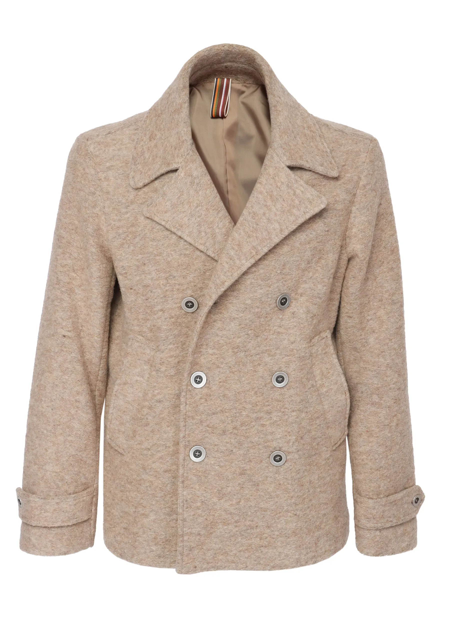 EZZELINO PEACOAT - BEIGE - WOOL & ALPACA