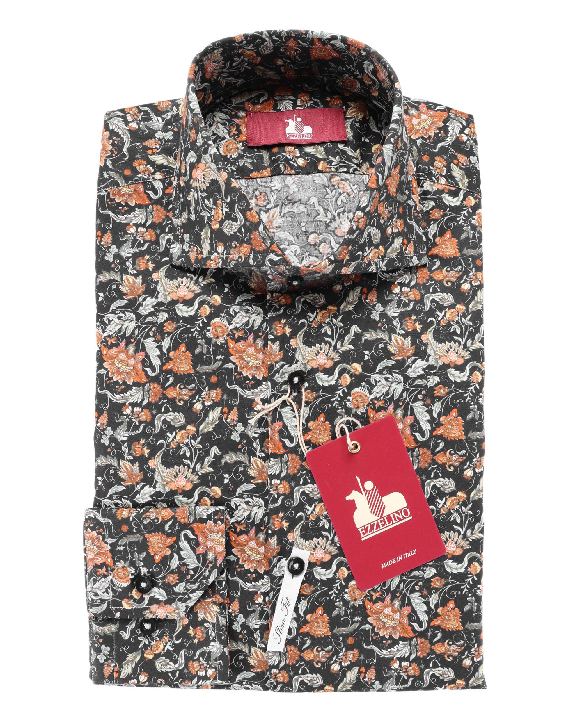 EZZELINO DRESS SHIRT - BLACK - STRETCH COTTON