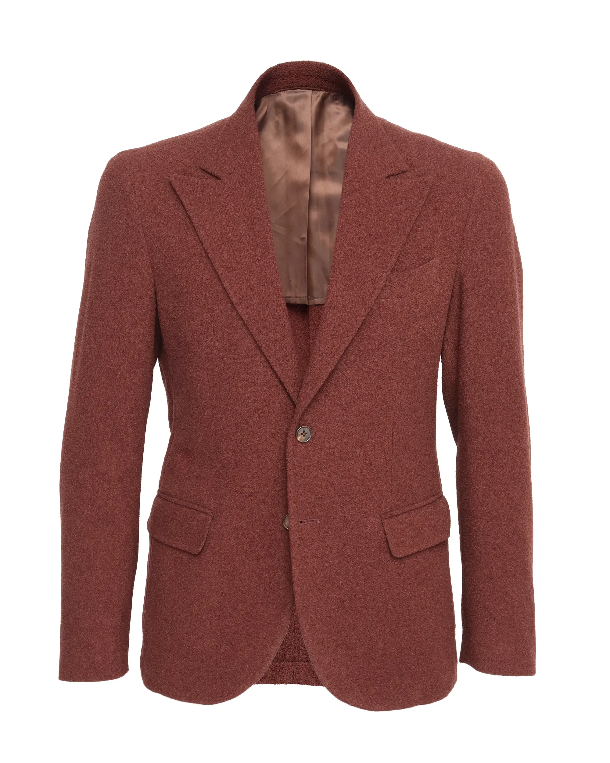 EZZELINO SPORT COAT - RUST - BOUCLE' WOOL