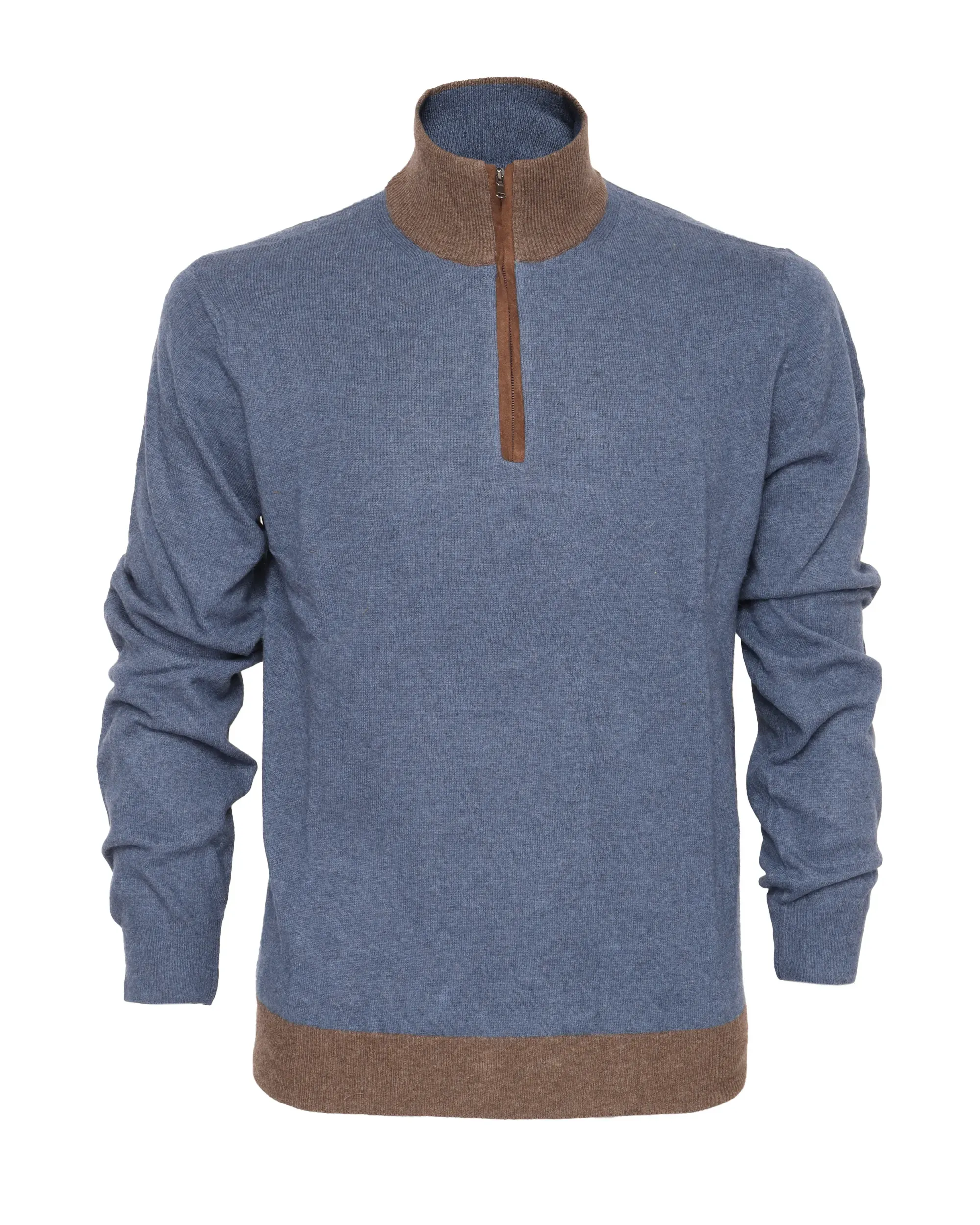 EZZELINO SWEATER - BLUE - WOOL & CASHMERE