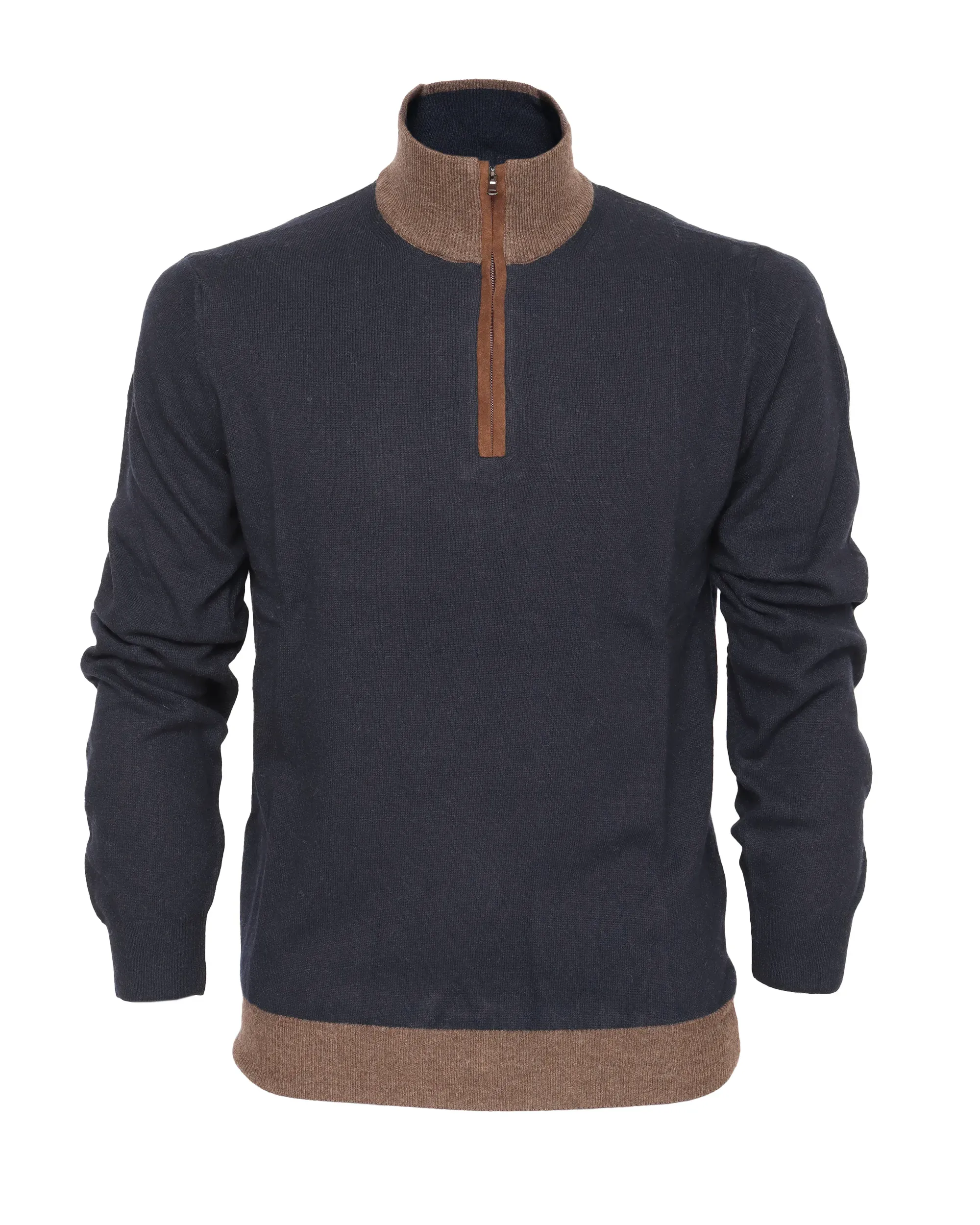 EZZELINO SWEATER - NAVY BLUE - WOOL & CASHMERE