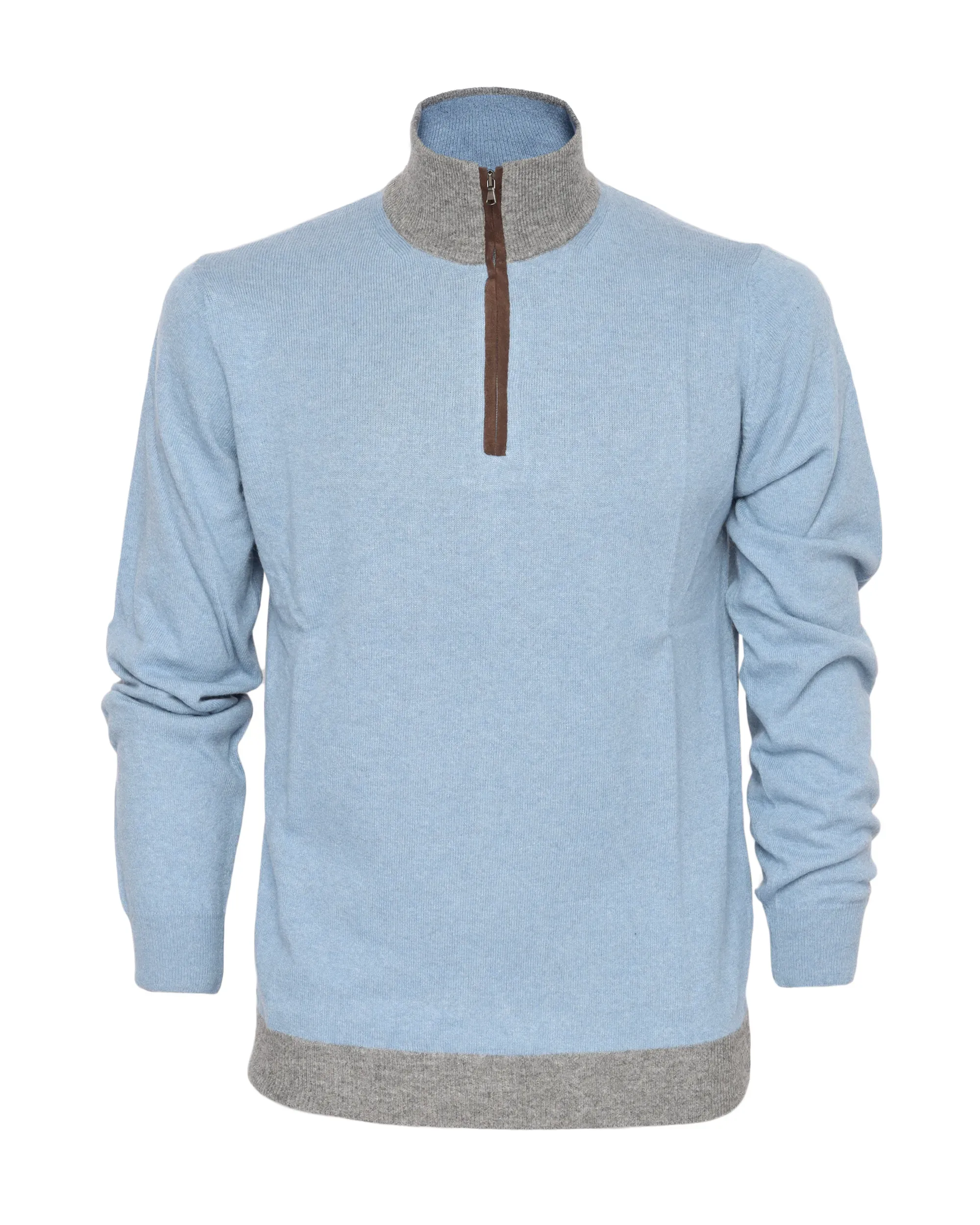 EZZELINO SWEATER - SKY BLUE - WOOL & CASHMERE