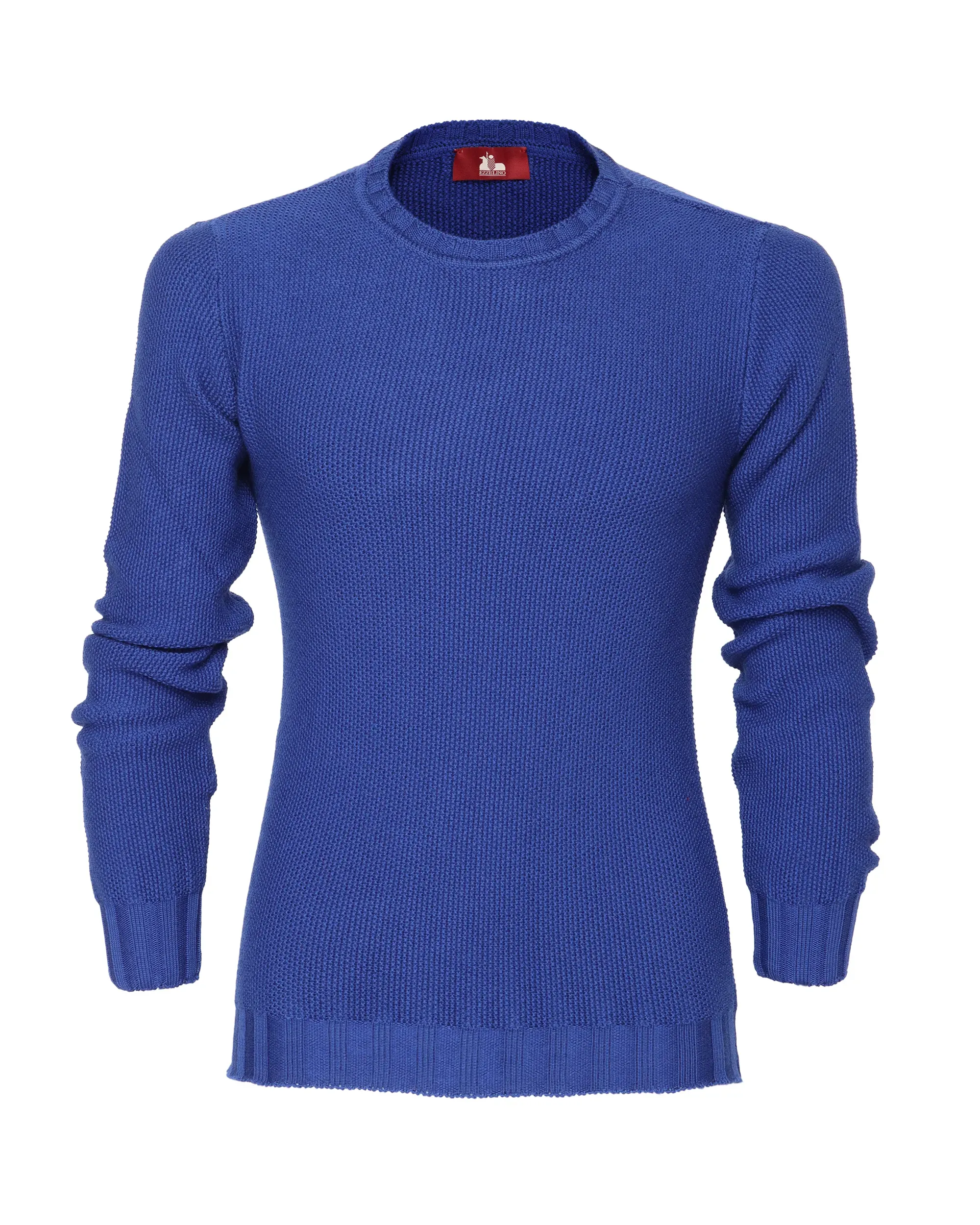 EZZELINO 6-PLY SWEATER - BLUE - MERINO WOOL