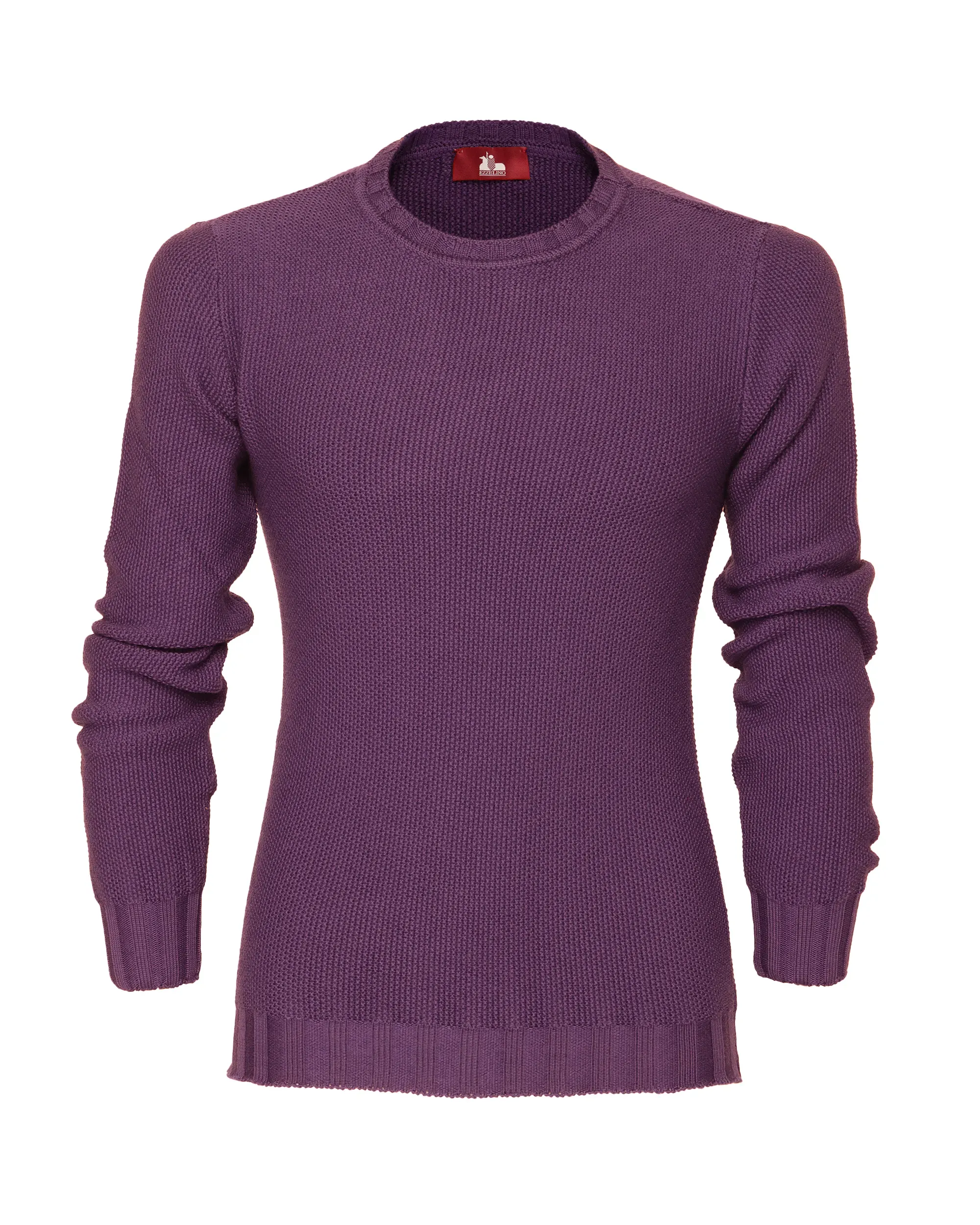 EZZELINO 6-PLY SWEATER - PURPLE - MERINO WOOL
