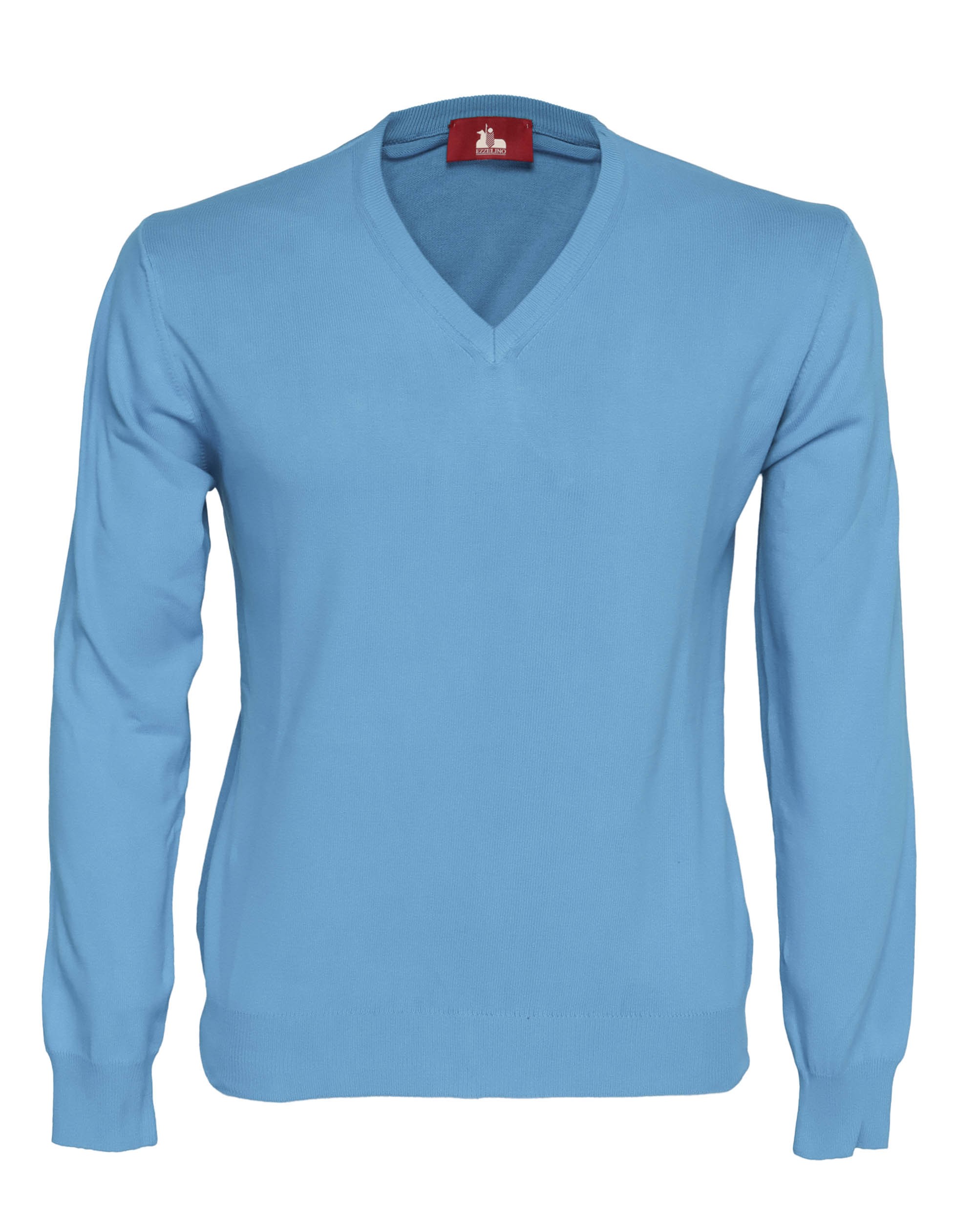 EZZELINO SWEATER - SKY BLUE - COTTON