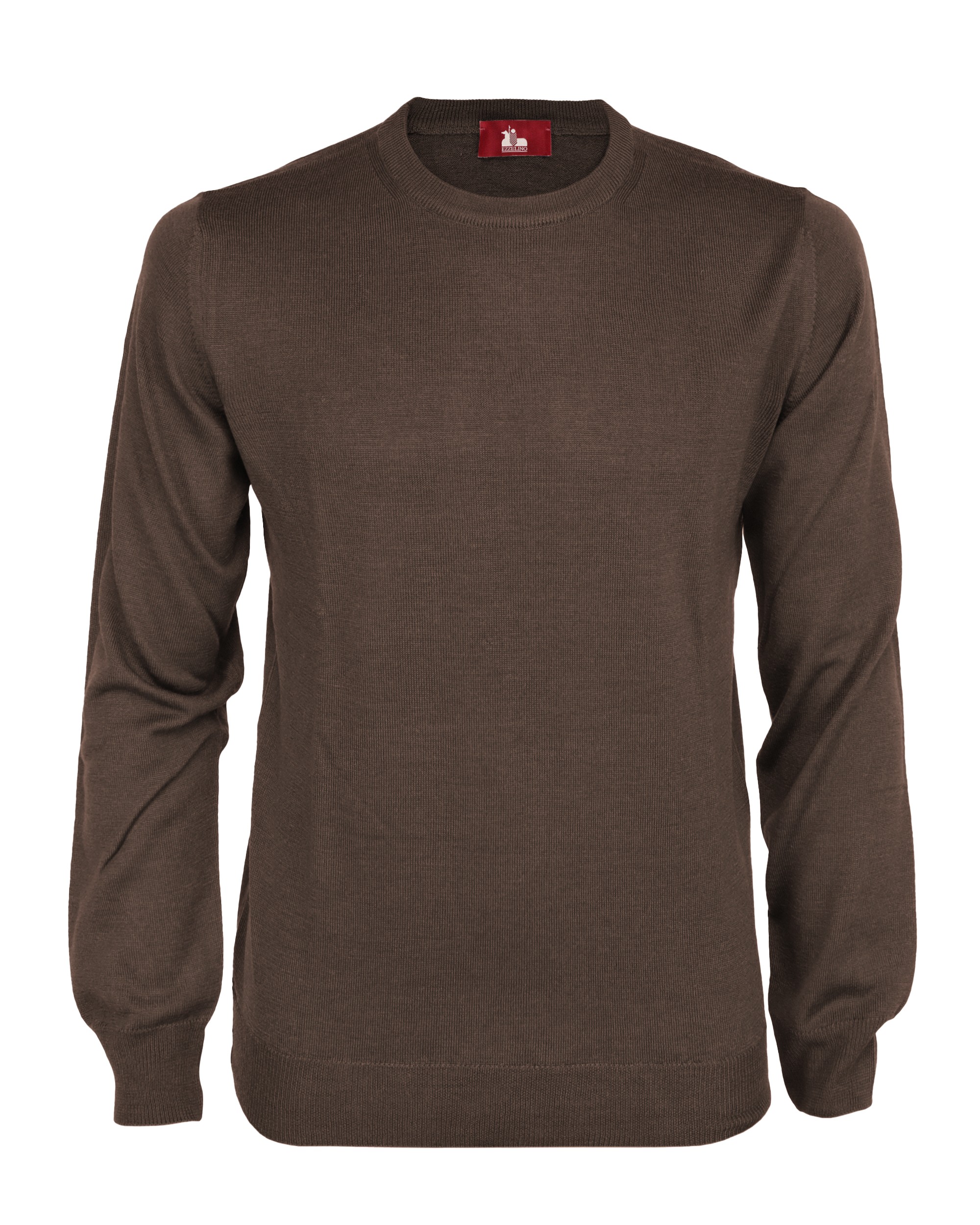 EZZELINO SWEATER - BROWN - MERINO WOOL