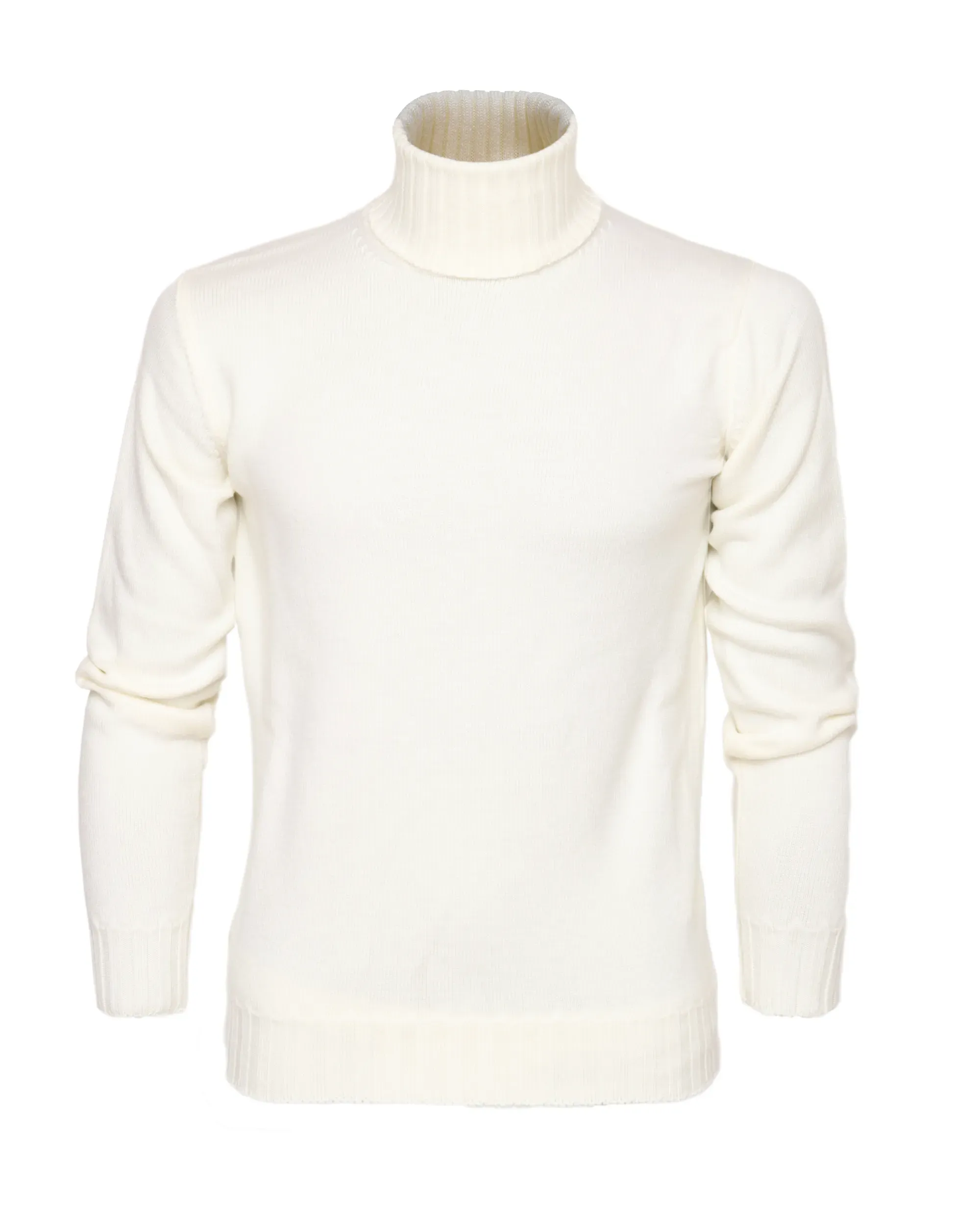 EZZELINO 6-PLY TURTLENECK SWEATER - OFF-WHITE - MERINO WOOL