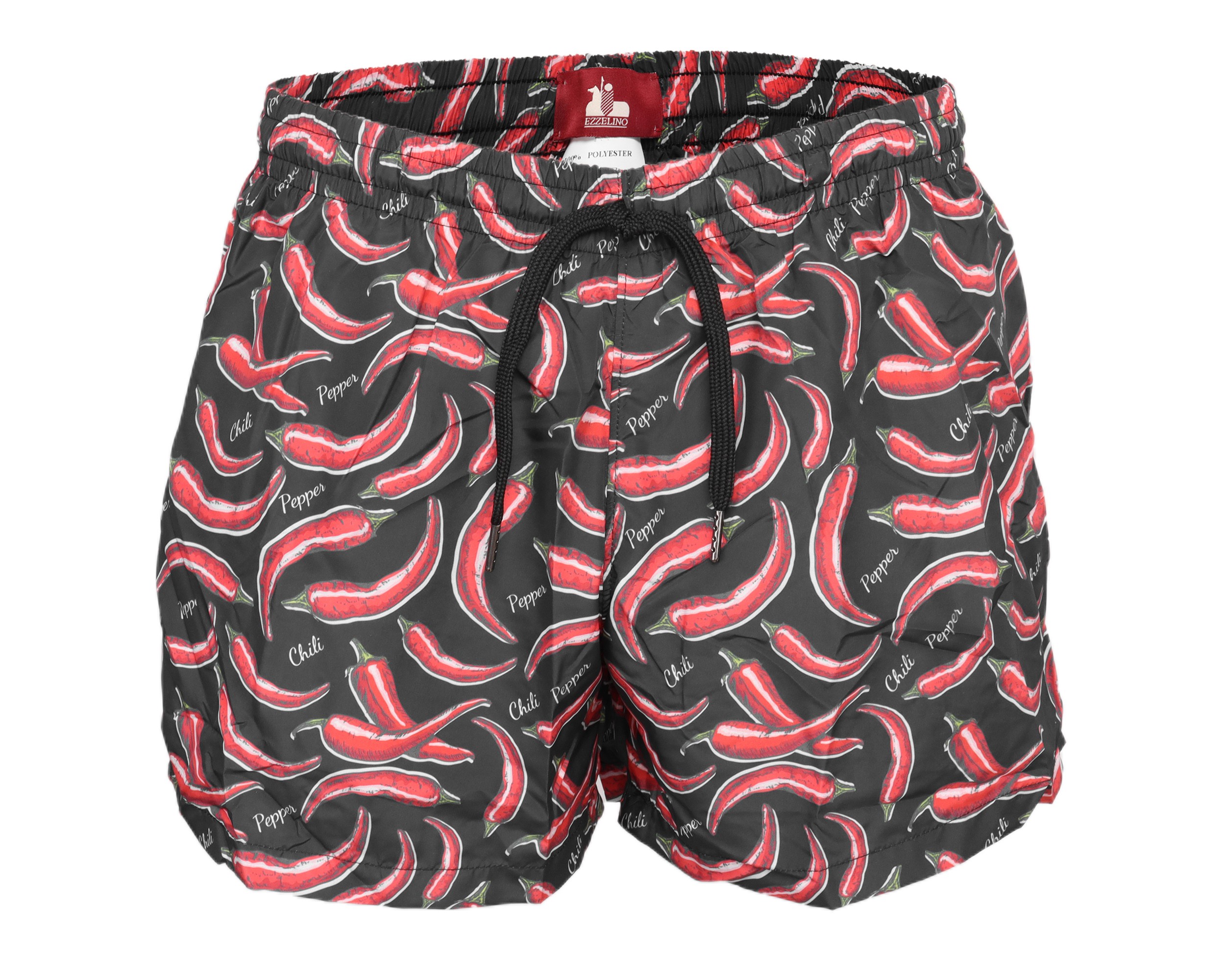 EZZELINO SWIM SHORTS - BLACK & RED