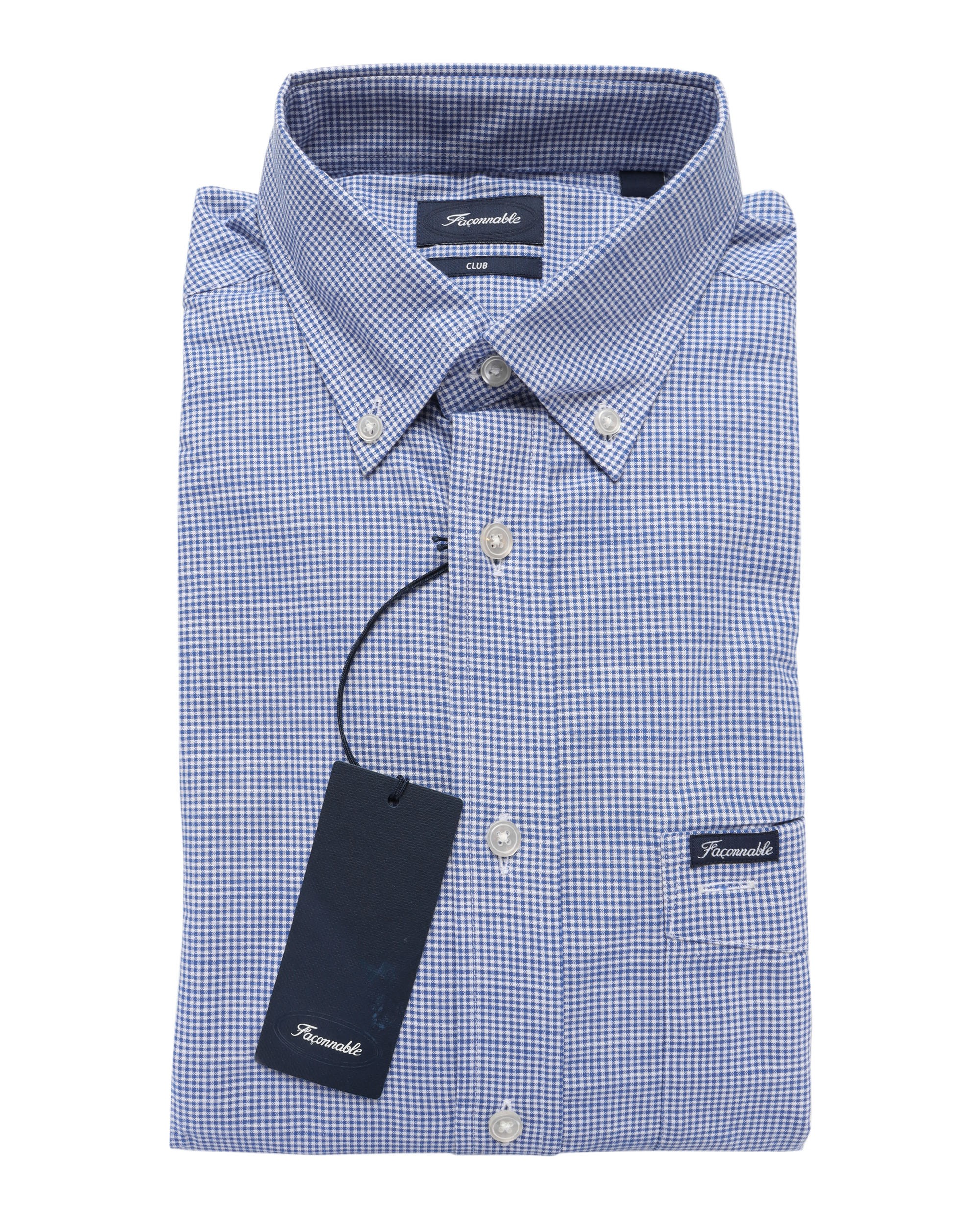 FACONNABLE SHIRT - BLUE & WHITE - COTTON
