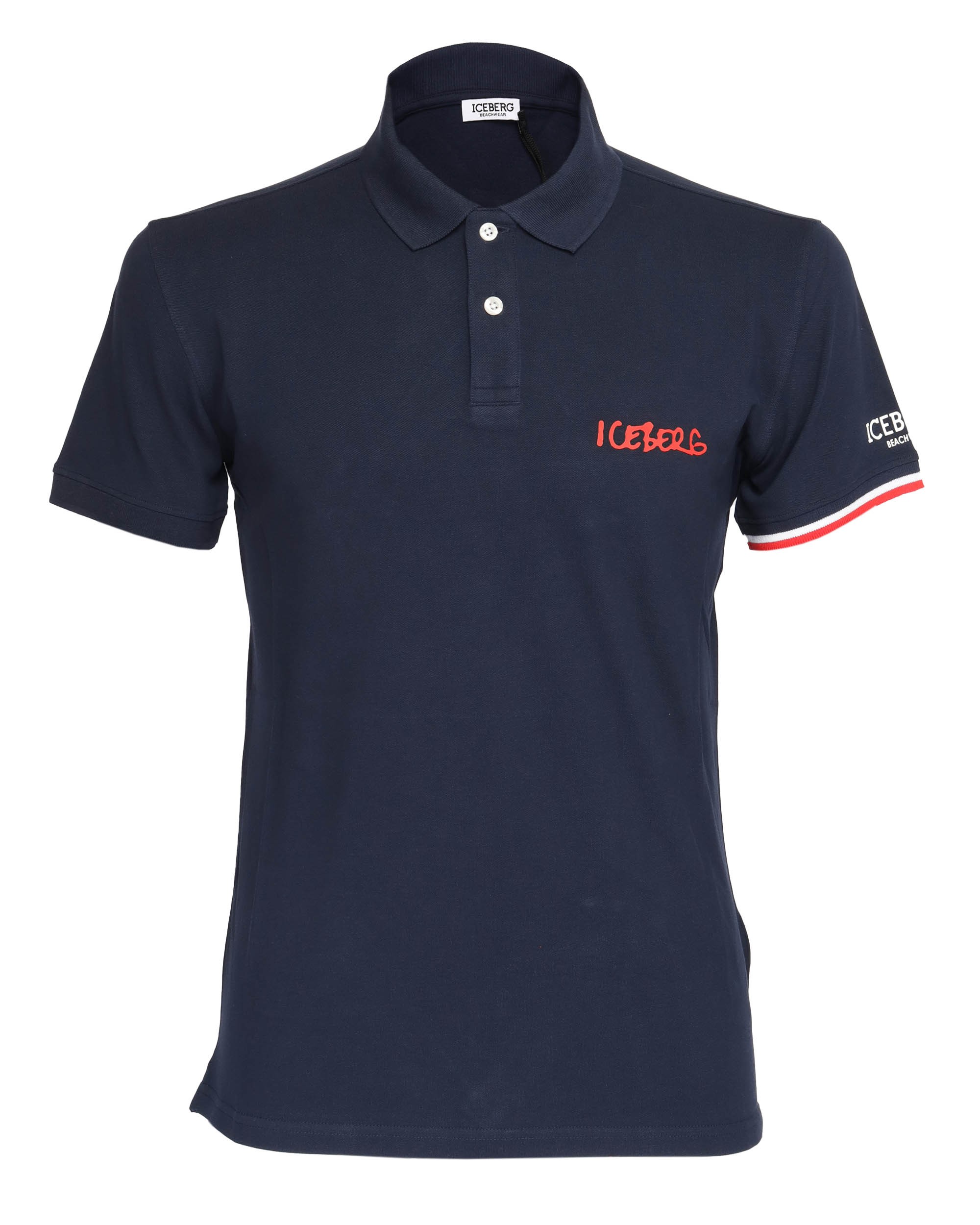 ICEBERG POLO - NAVY BLUE - STRETCH COTTON