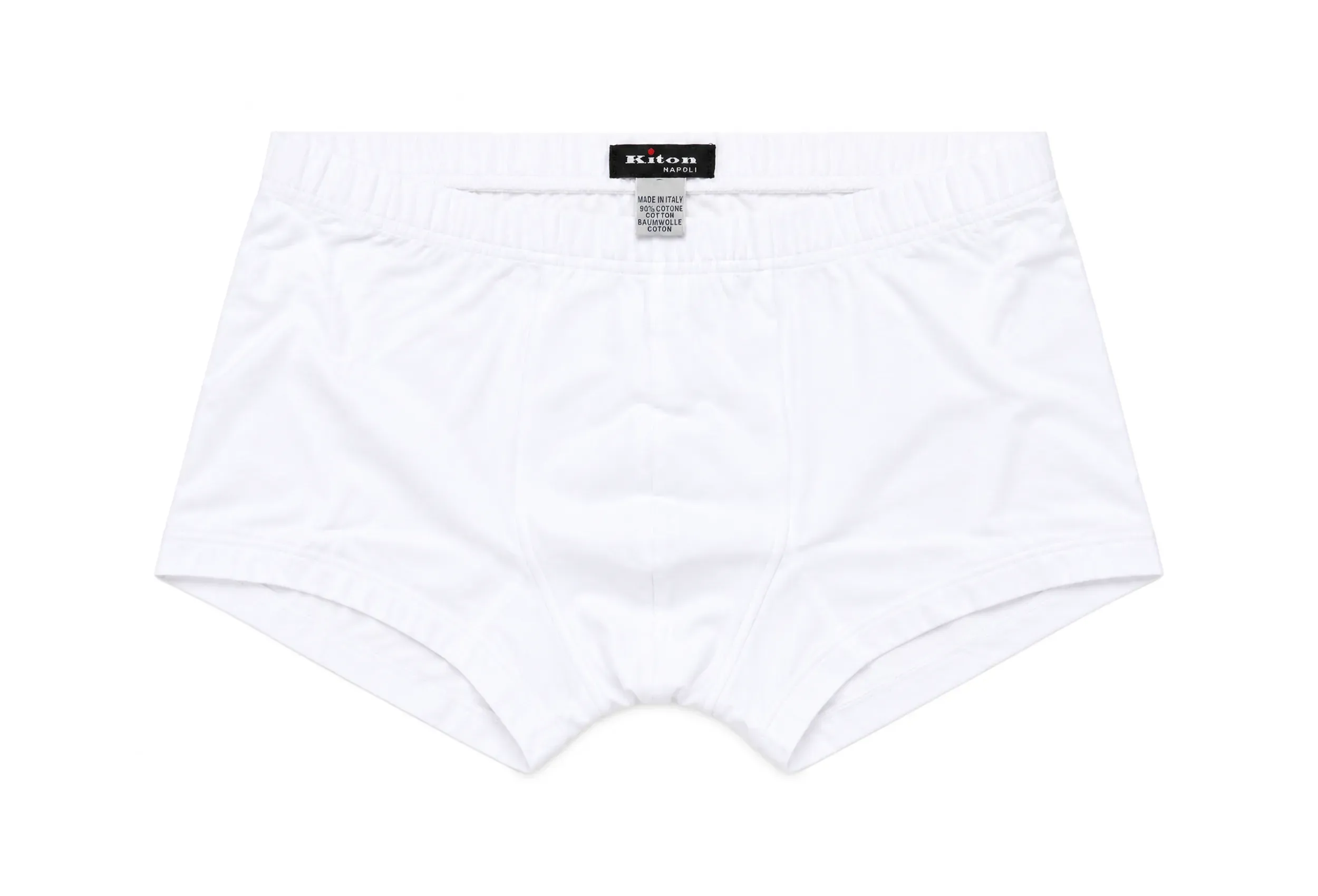 KITON BOXER BRIEFS - WHITE - STRETCH COTTON