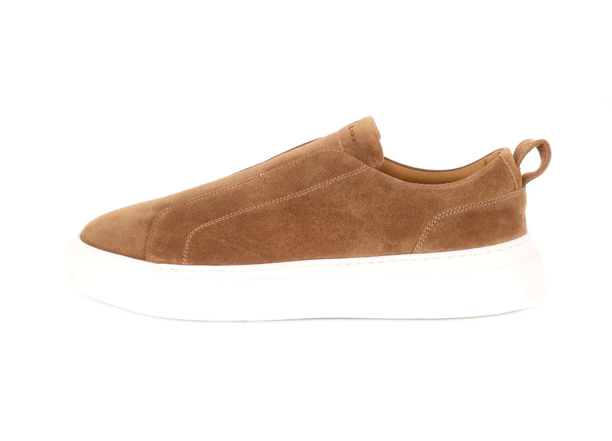 KITON SLIP-ON SNEAKERS - CALFSKIN SUEDE - CIGAR BROWN