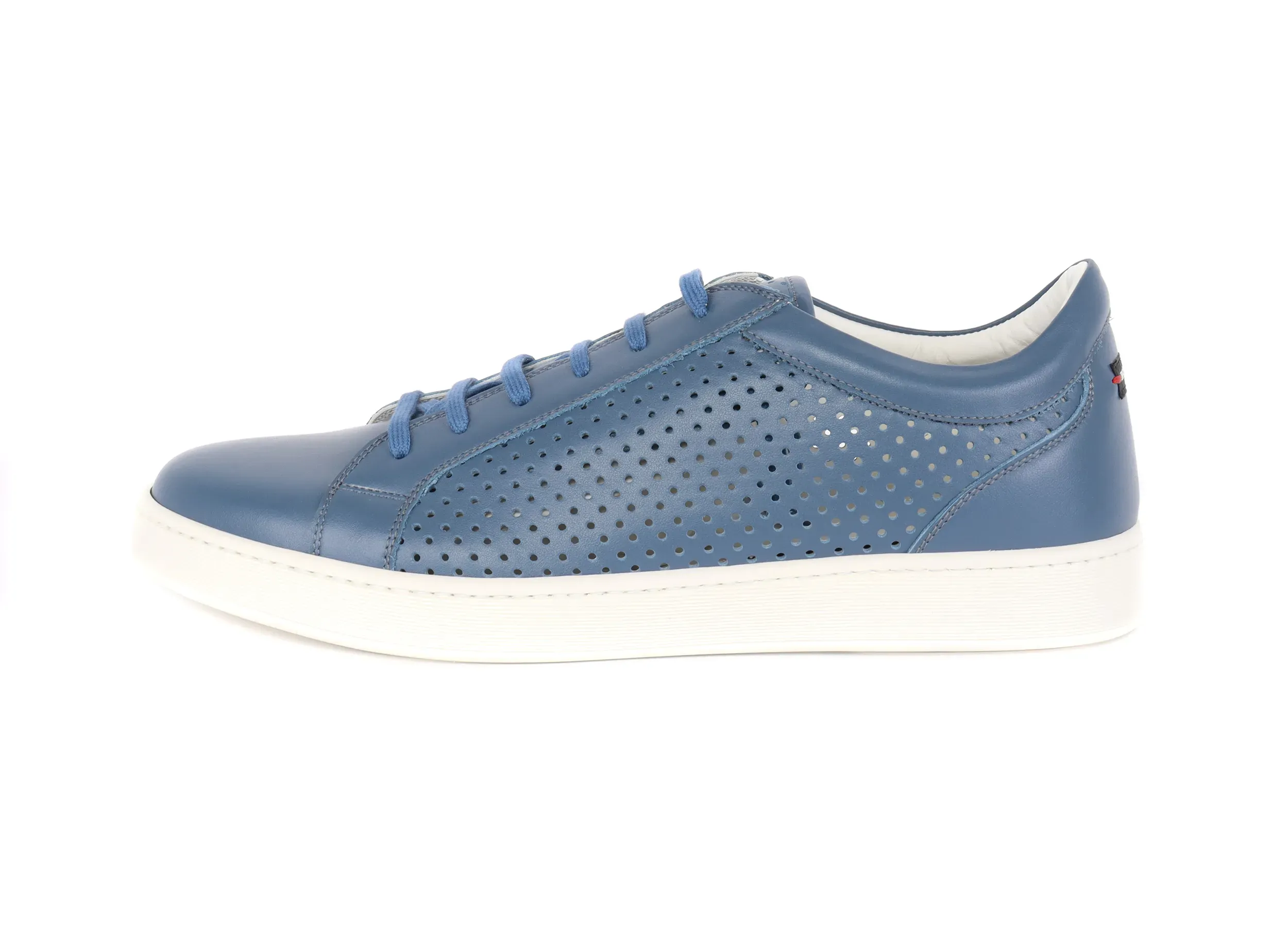 KITON SNEAKERS - CALFSKIN - BLUE