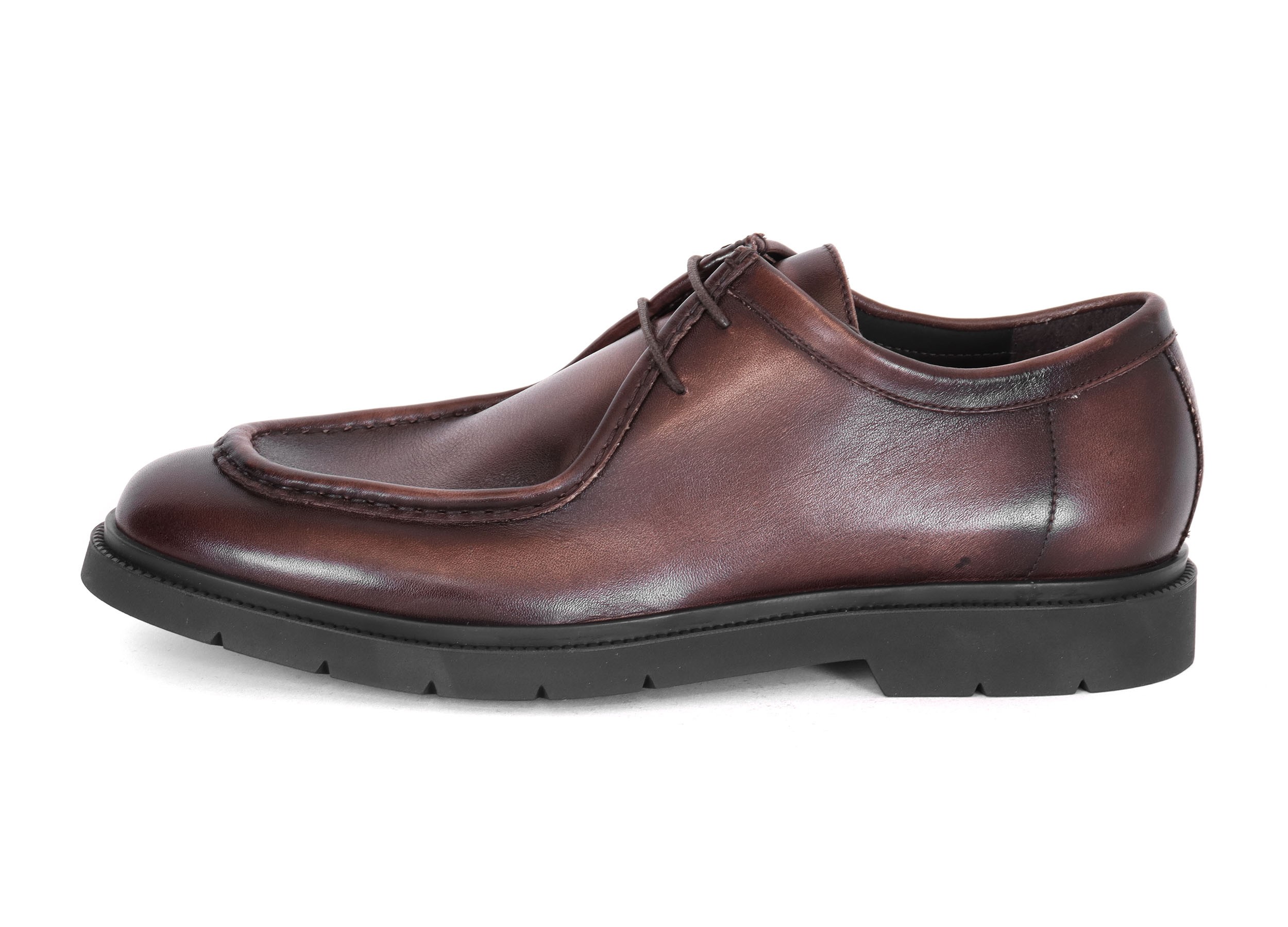 KITON SPLIT-TOE CHUKKA BOOTS - CALFSKIN - BROWN