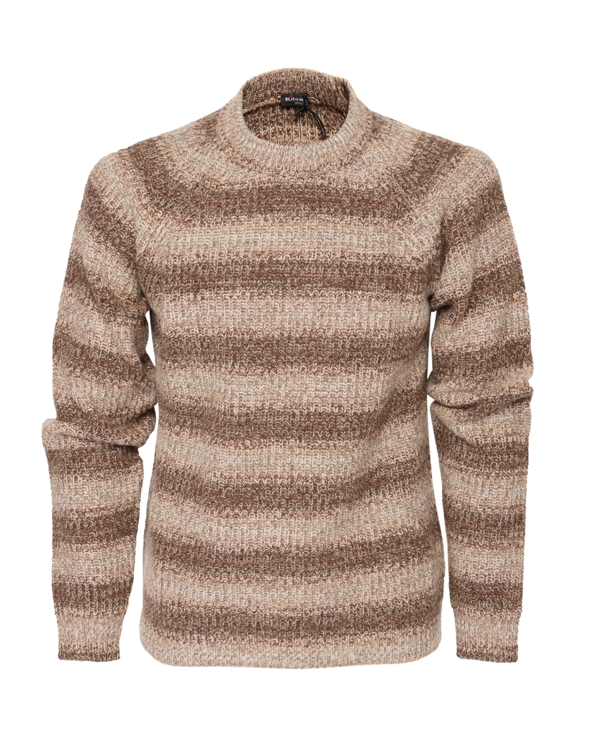 KITON SWEATER - BROWN - WOOL & CASHMERE
