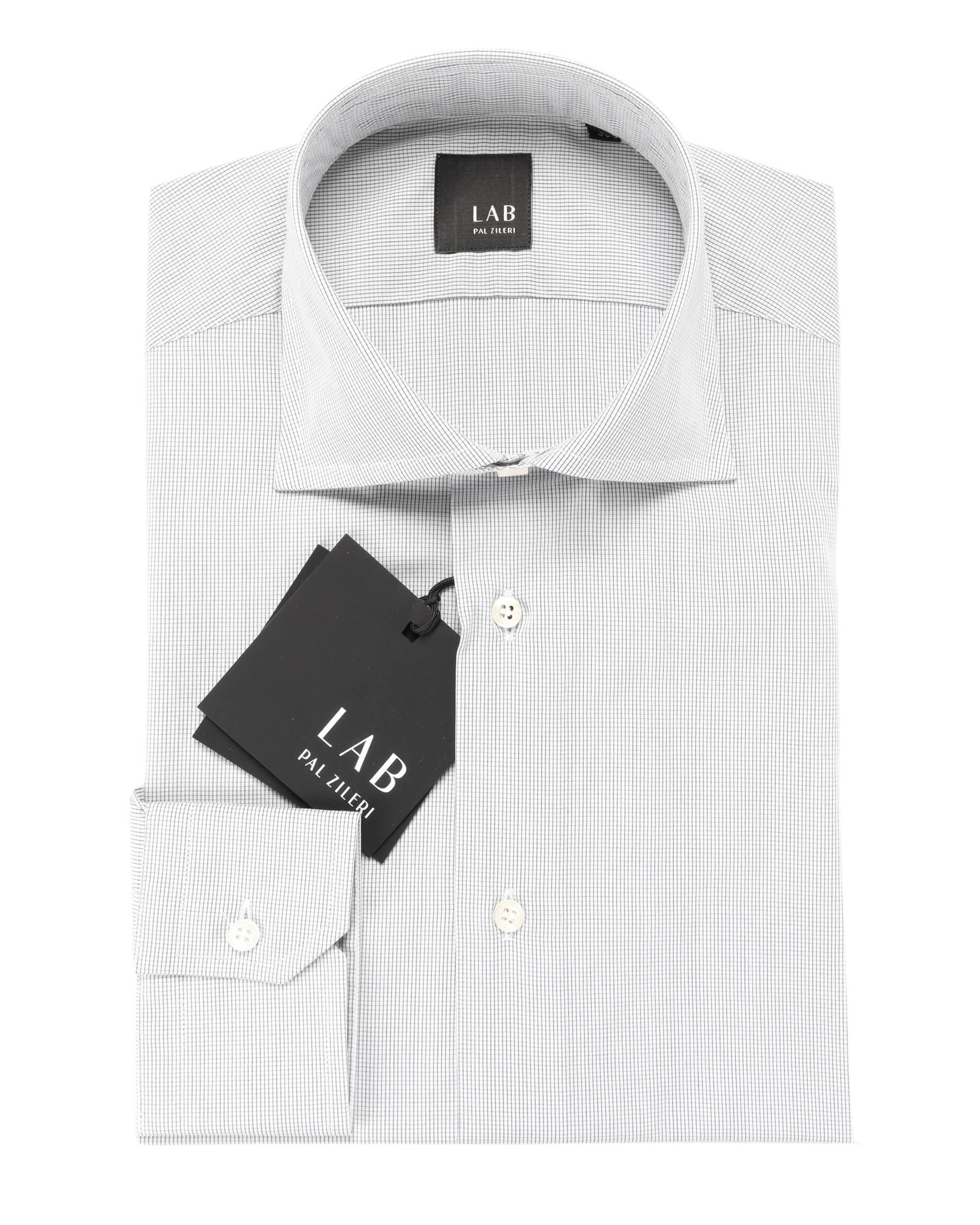 PAL ZILERI DRESS SHIRT - WHITE & BLUE - COTTON