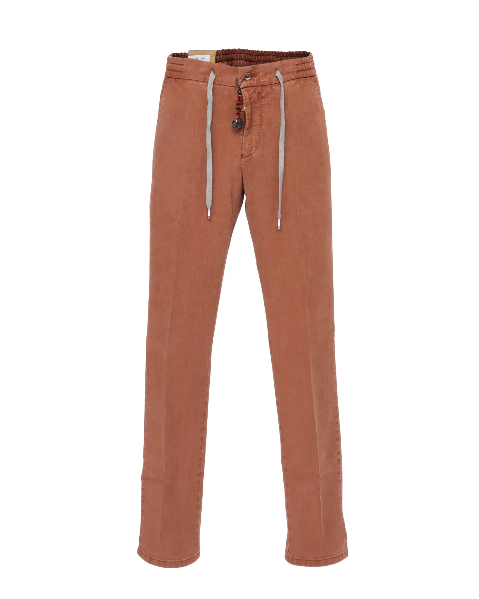 MARCO PESCAROLO PANTS - BROWN - STRETCH COTTON