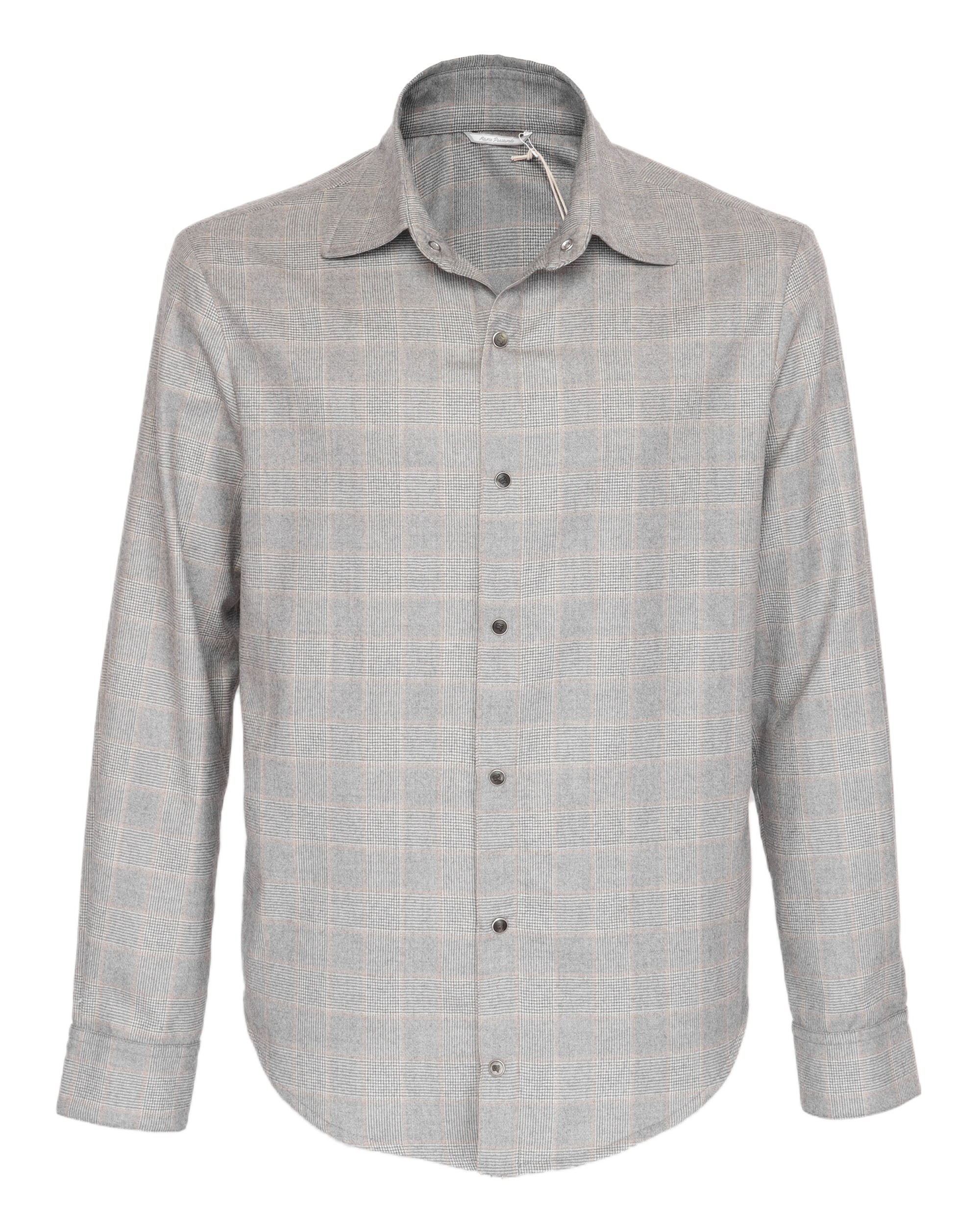 MARCO PESCAROLO "ZENITH" SHIRT JACKET - GREY & BEIGE - WOOL