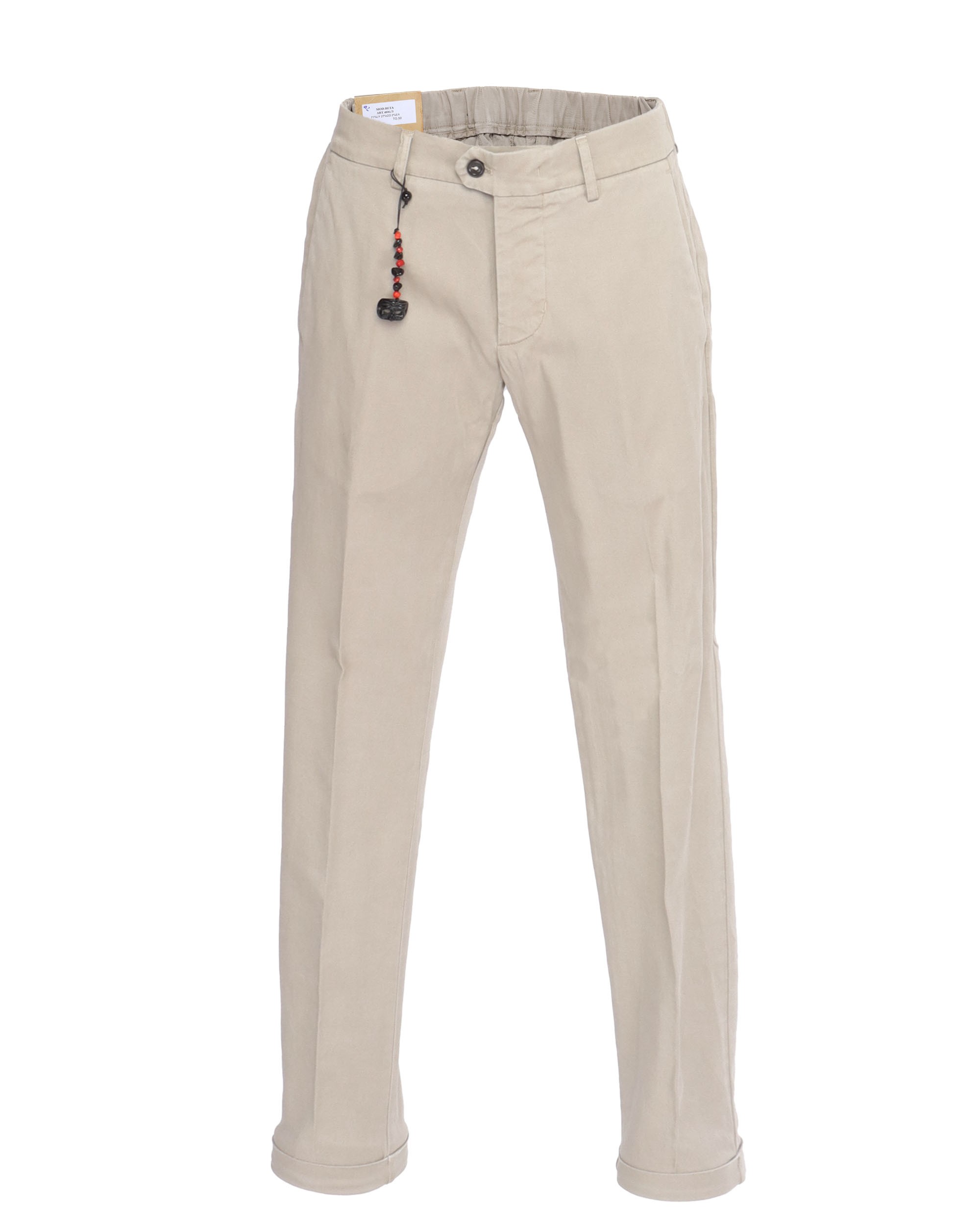 MARCO PESCAROLO PANTS - DOVE-GREY - STRETCH LYOCELL & COTTON