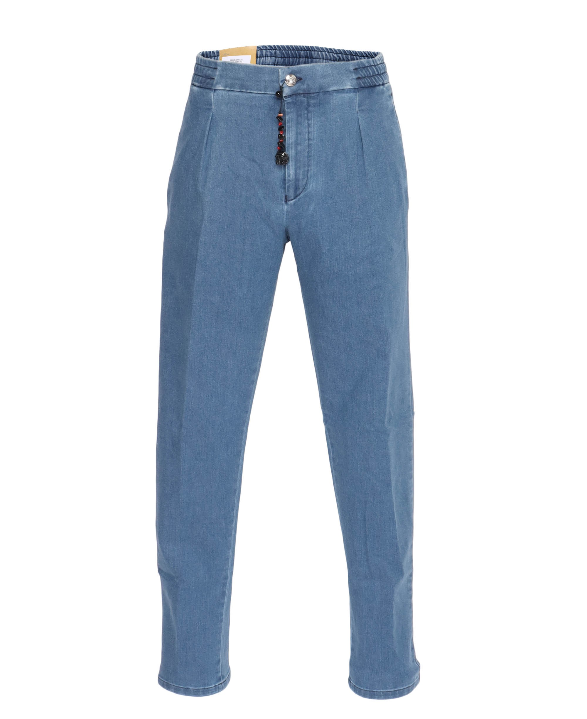 MARCO PESCAROLO PANTS - BLUE - WOOL & COTTON DENIM