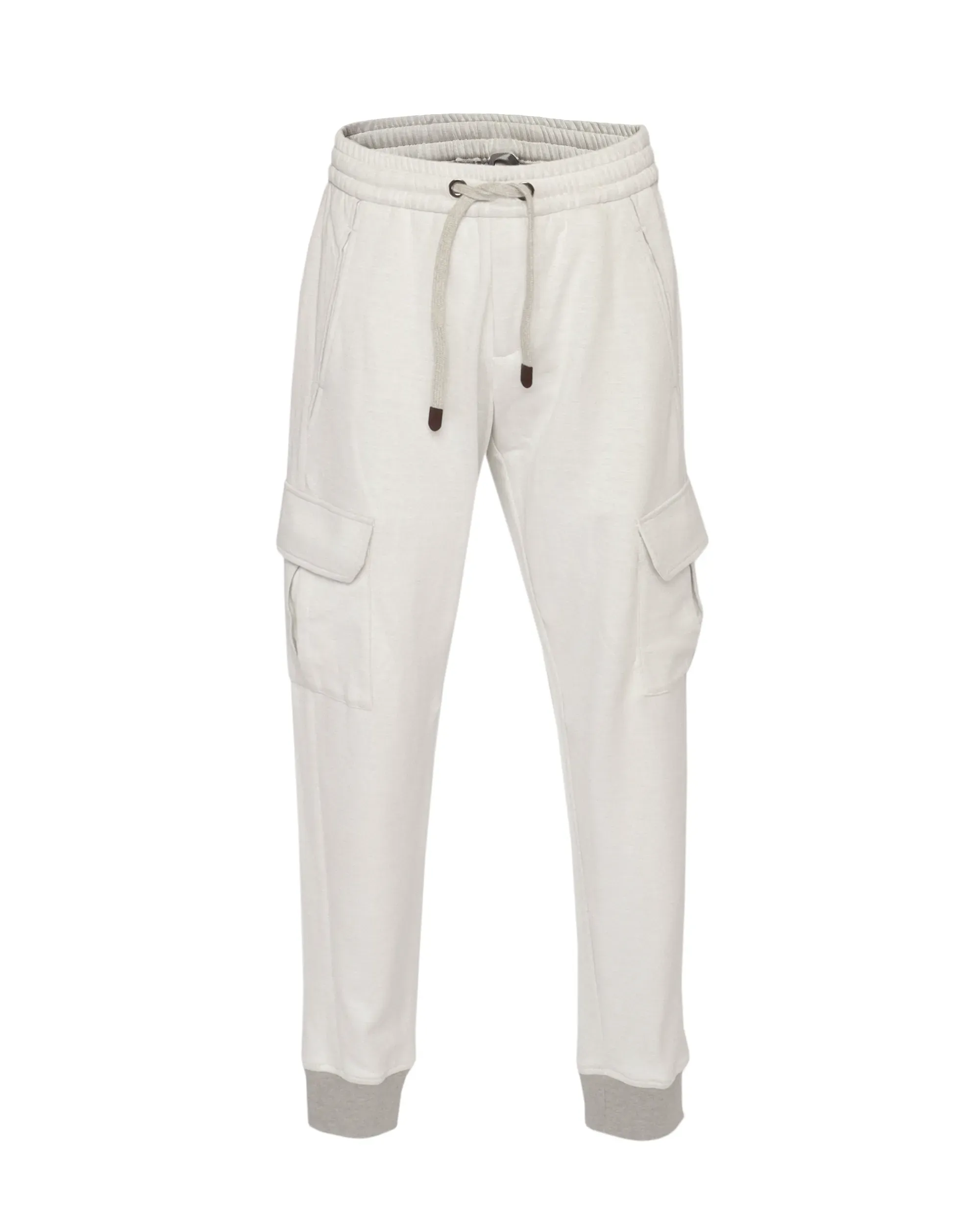 MARCO PESCAROLO "BUBIX" PANTS - LIGHT GREY - COTTON & SILK JERSEY