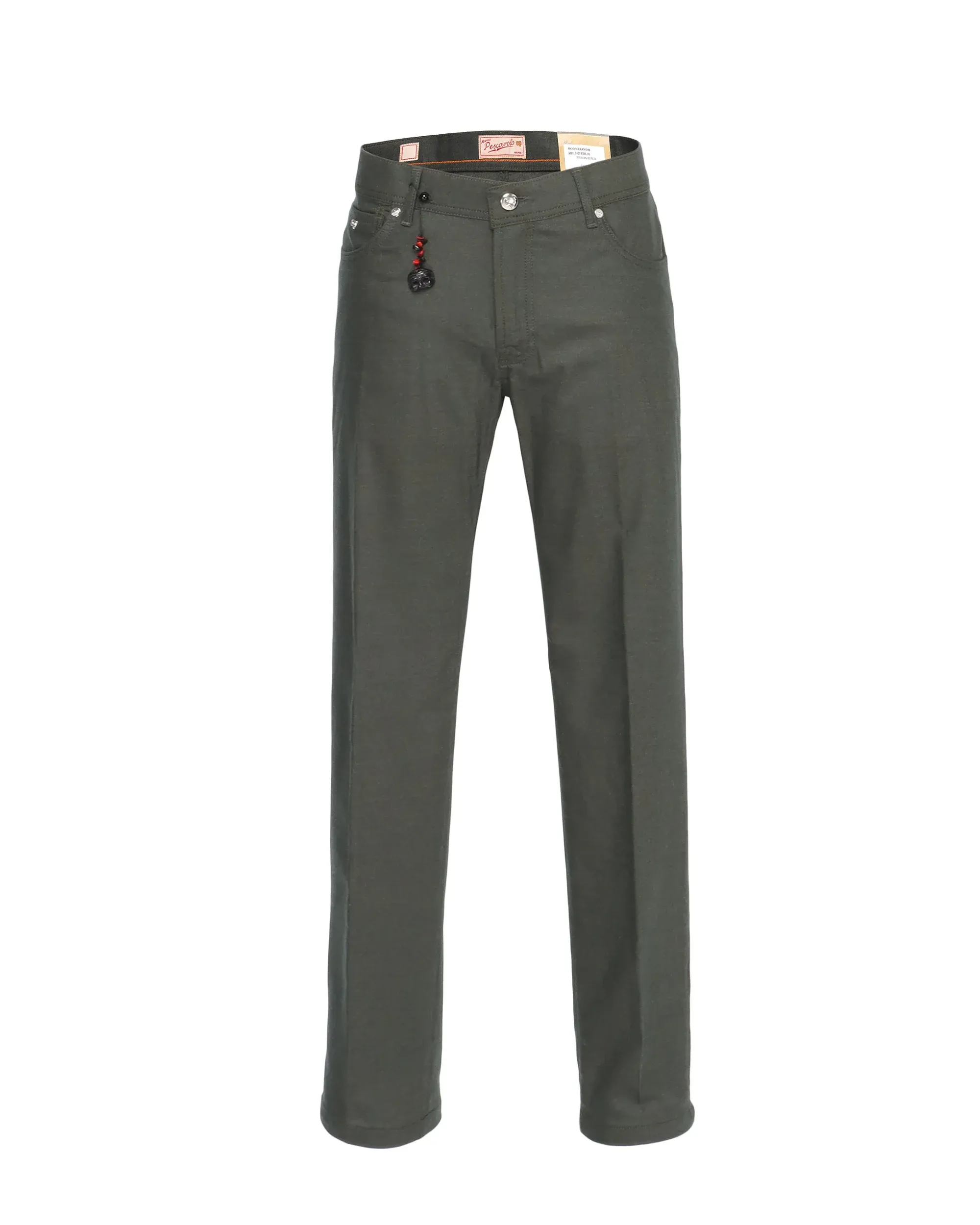 MARCO PESCAROLO "NERANO" PANTS - GREEN - STRETCH WOOL & CASHMERE