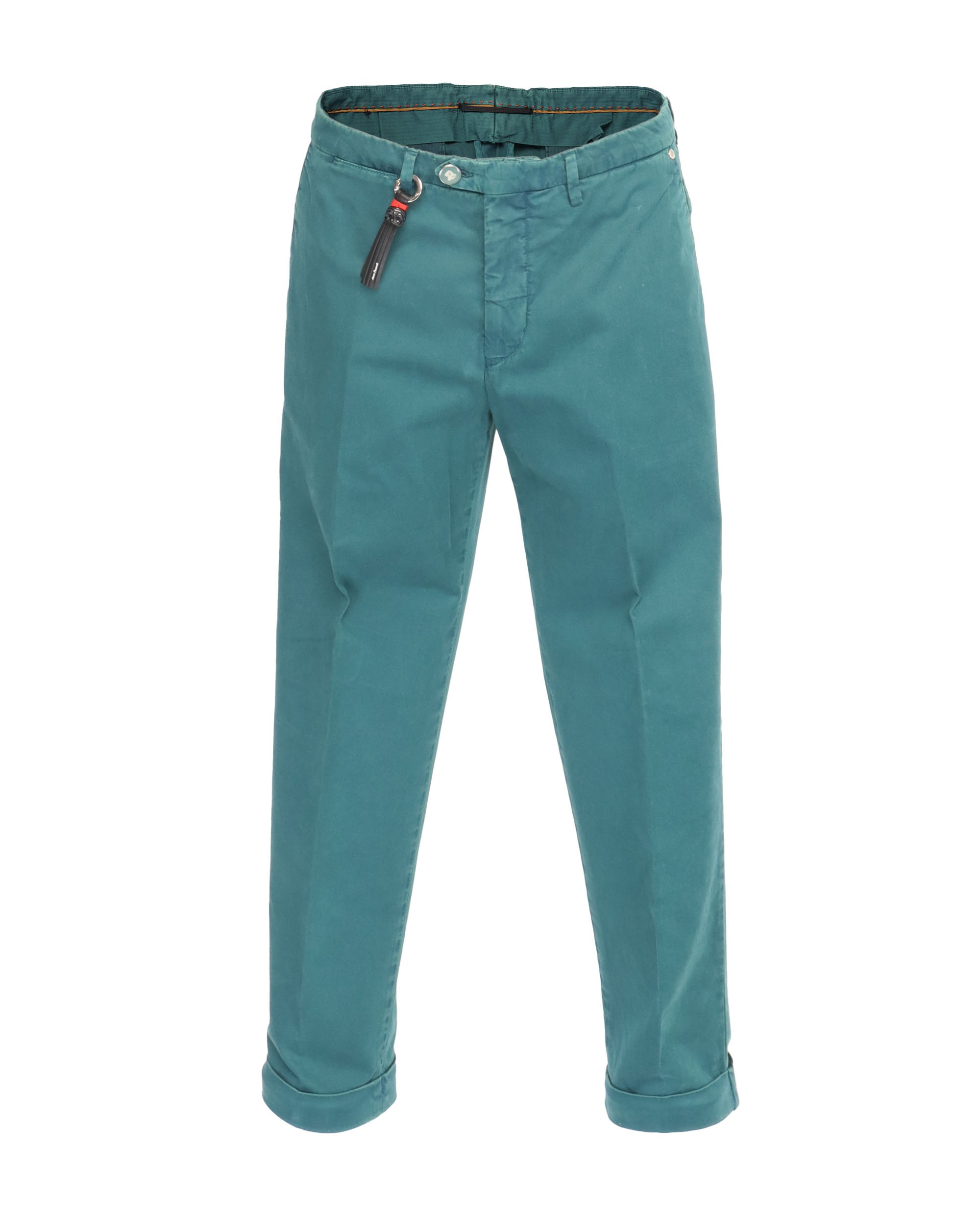 MARCO PESCAROLO PANTS - GREEN - STRETCH COTTON