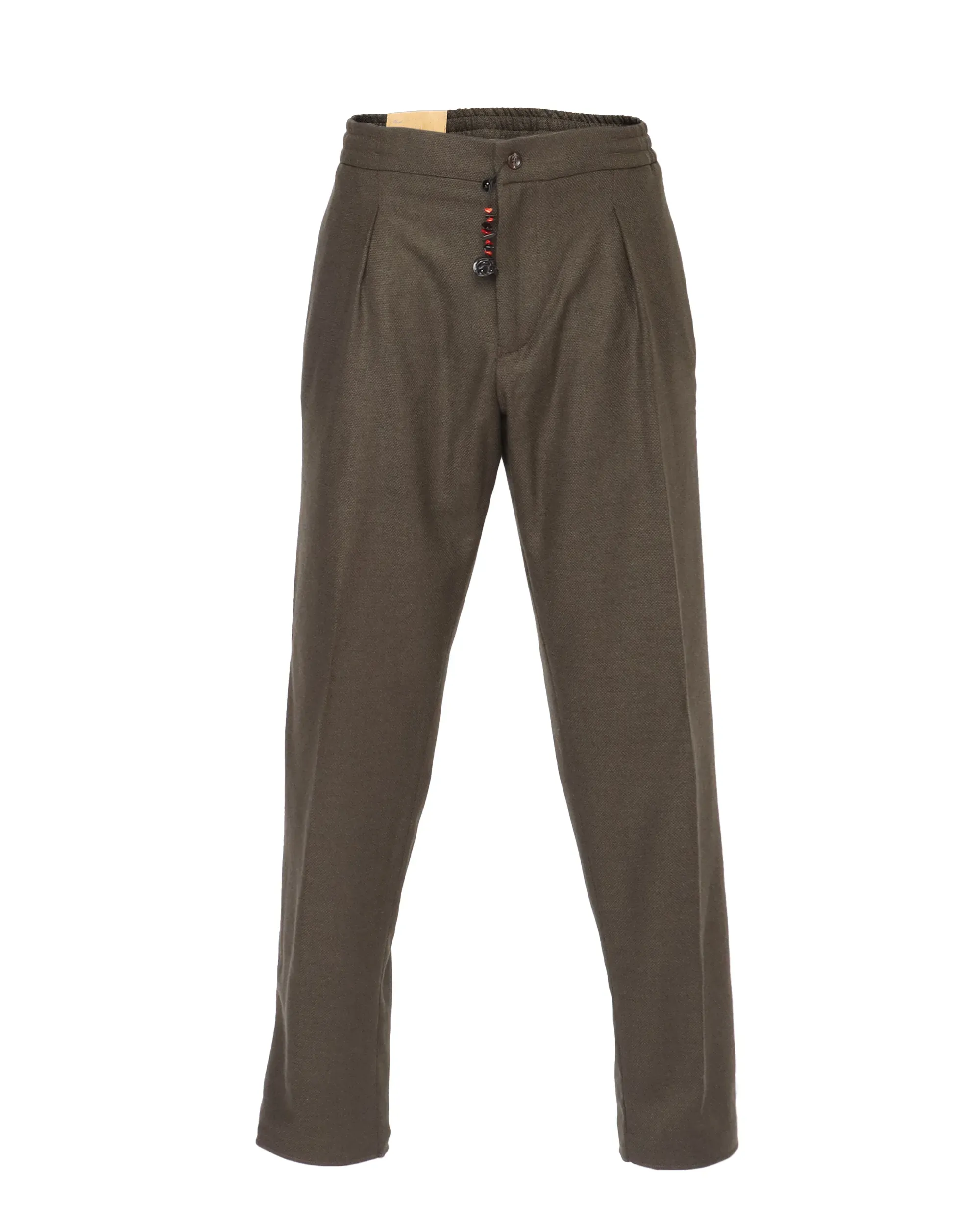 MARCO PESCAROLO "CHIAIA" PANTS - DARK GREEN - WOOL & CASHMERE