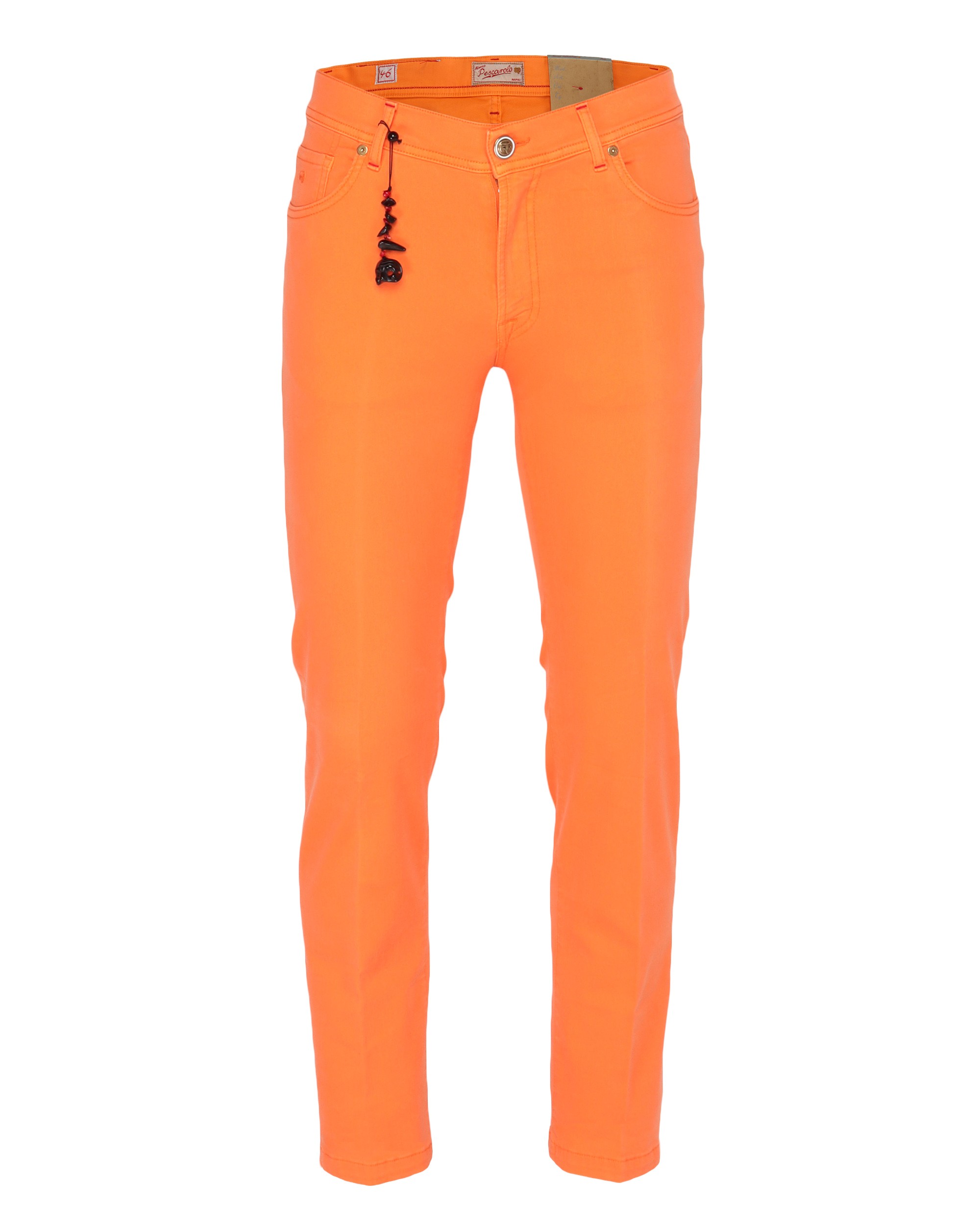 MARCO PESCAROLO limited edition PANTS - ORANGE - STRETCH COTTON & CASHMERE