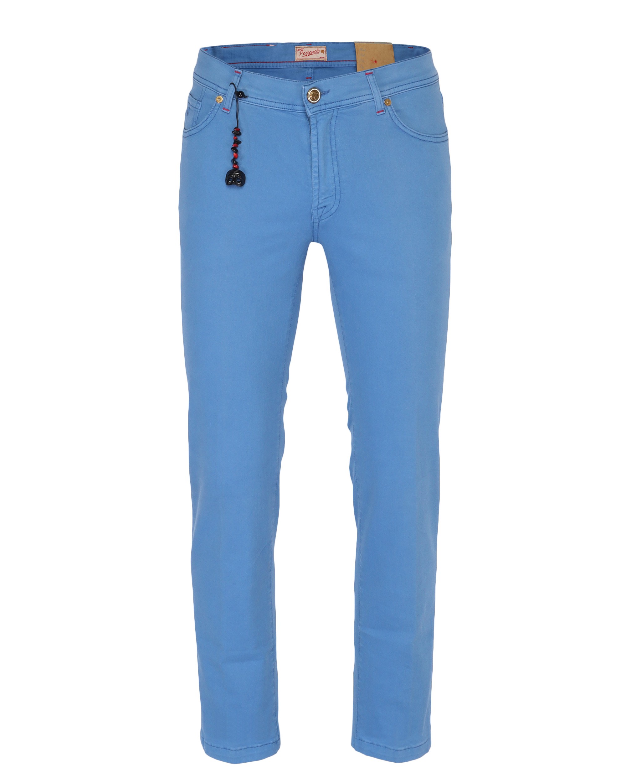 MARCO PESCAROLO limited edition PANTS - LIGHT BLUE - STRETCH COTTON & CASHMERE