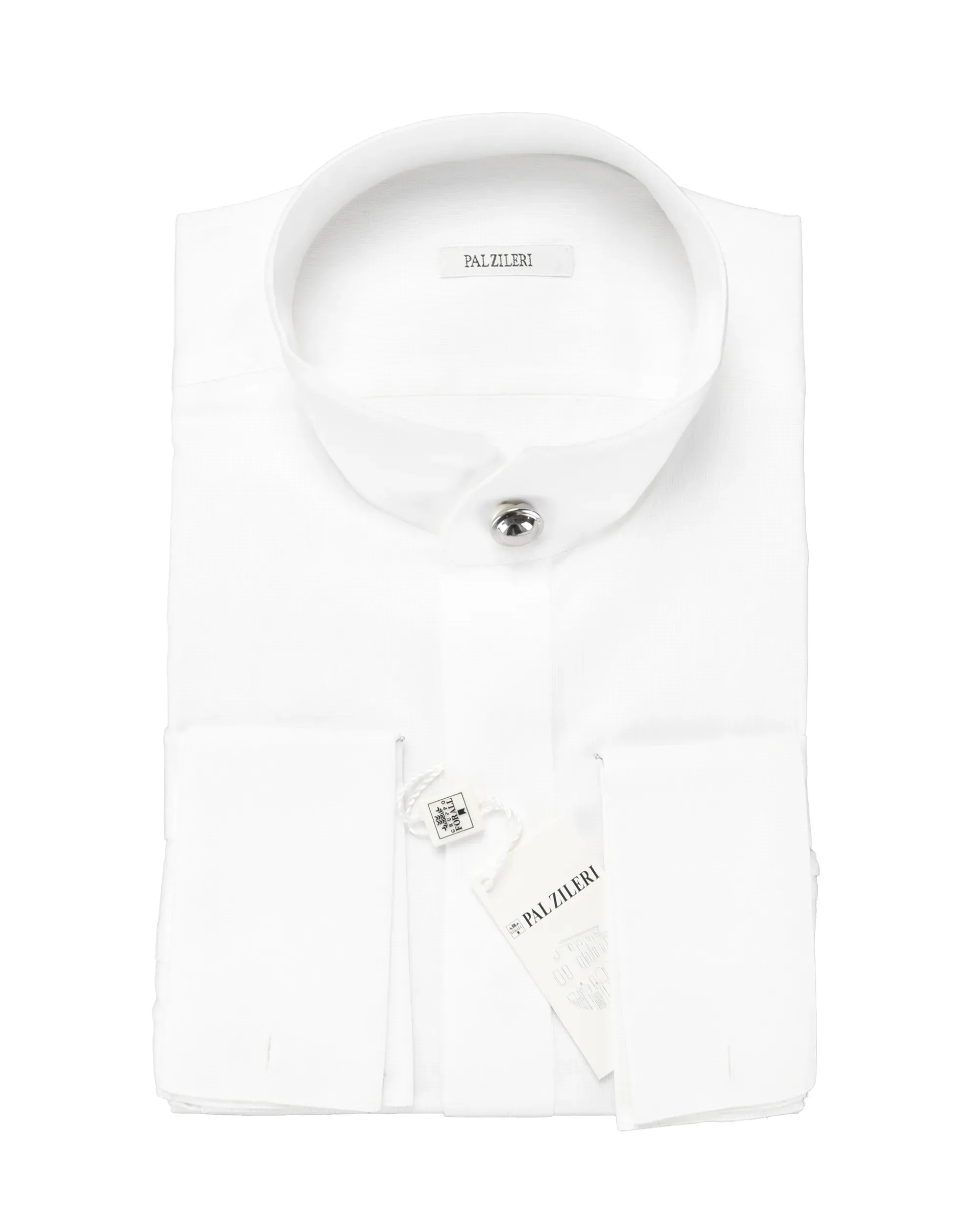 PAL ZILERI FORMAL DRESS SHIRT - WHITE - COTTON