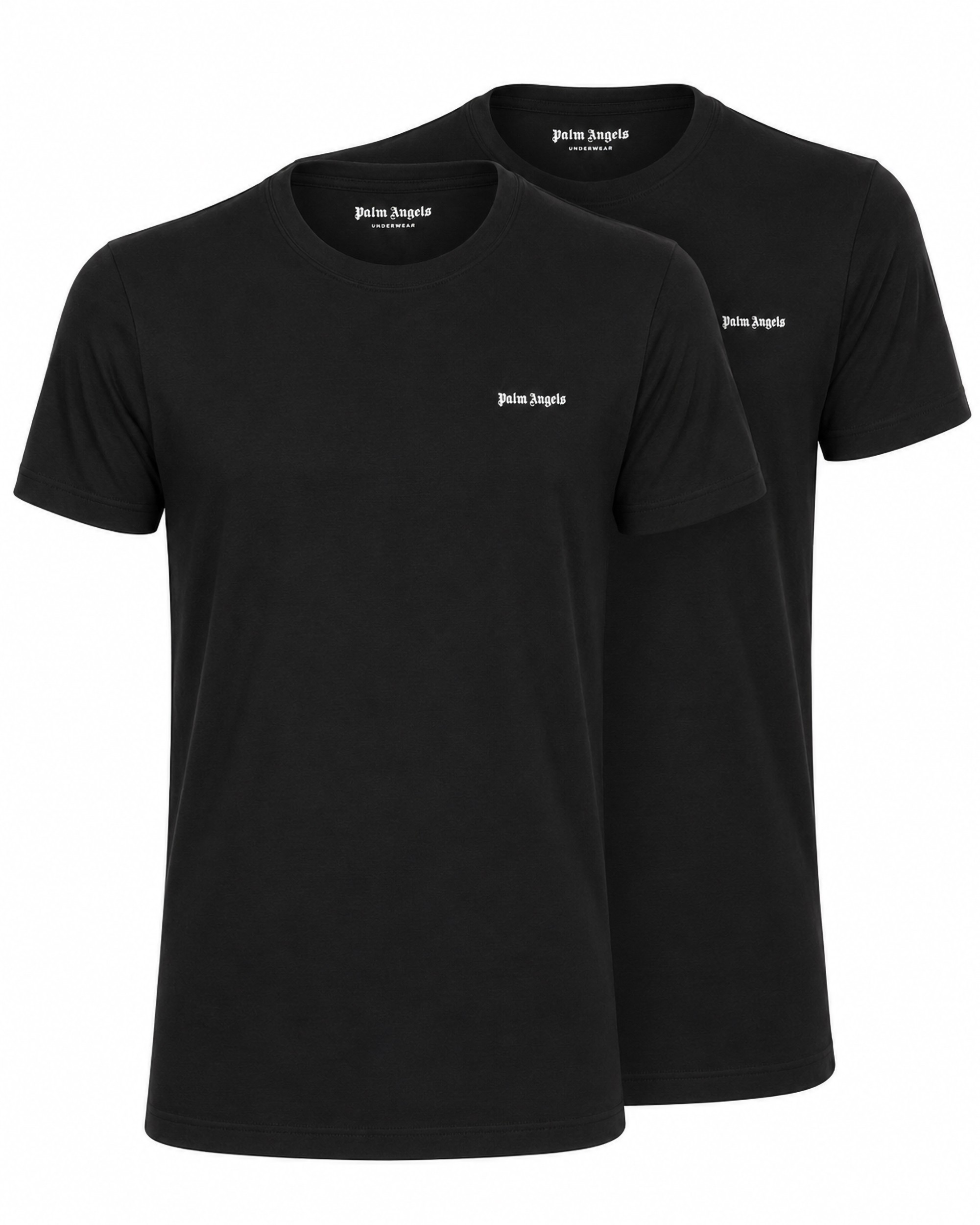 PALM ANGELS T-SHIRT BI-PACK - BLACK - STRETCH COTTON