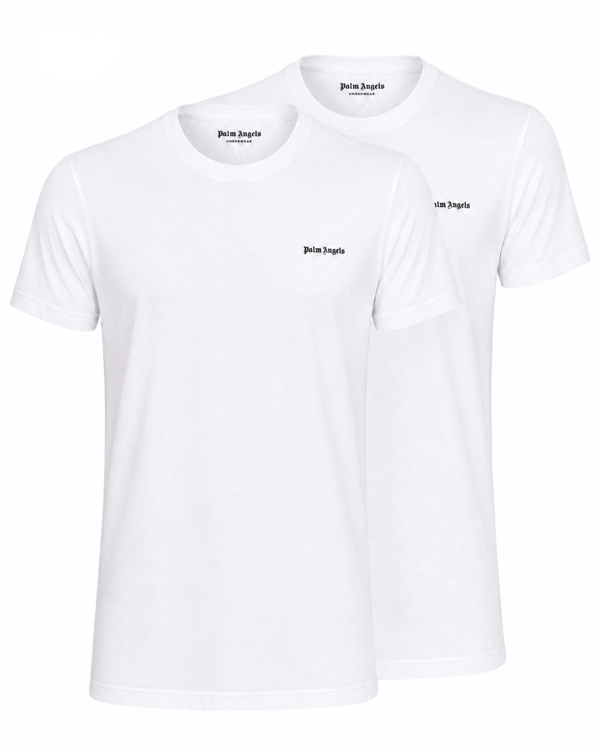PALM ANGELS T-SHIRT BI-PACK - WHITE - STRETCH COTTON