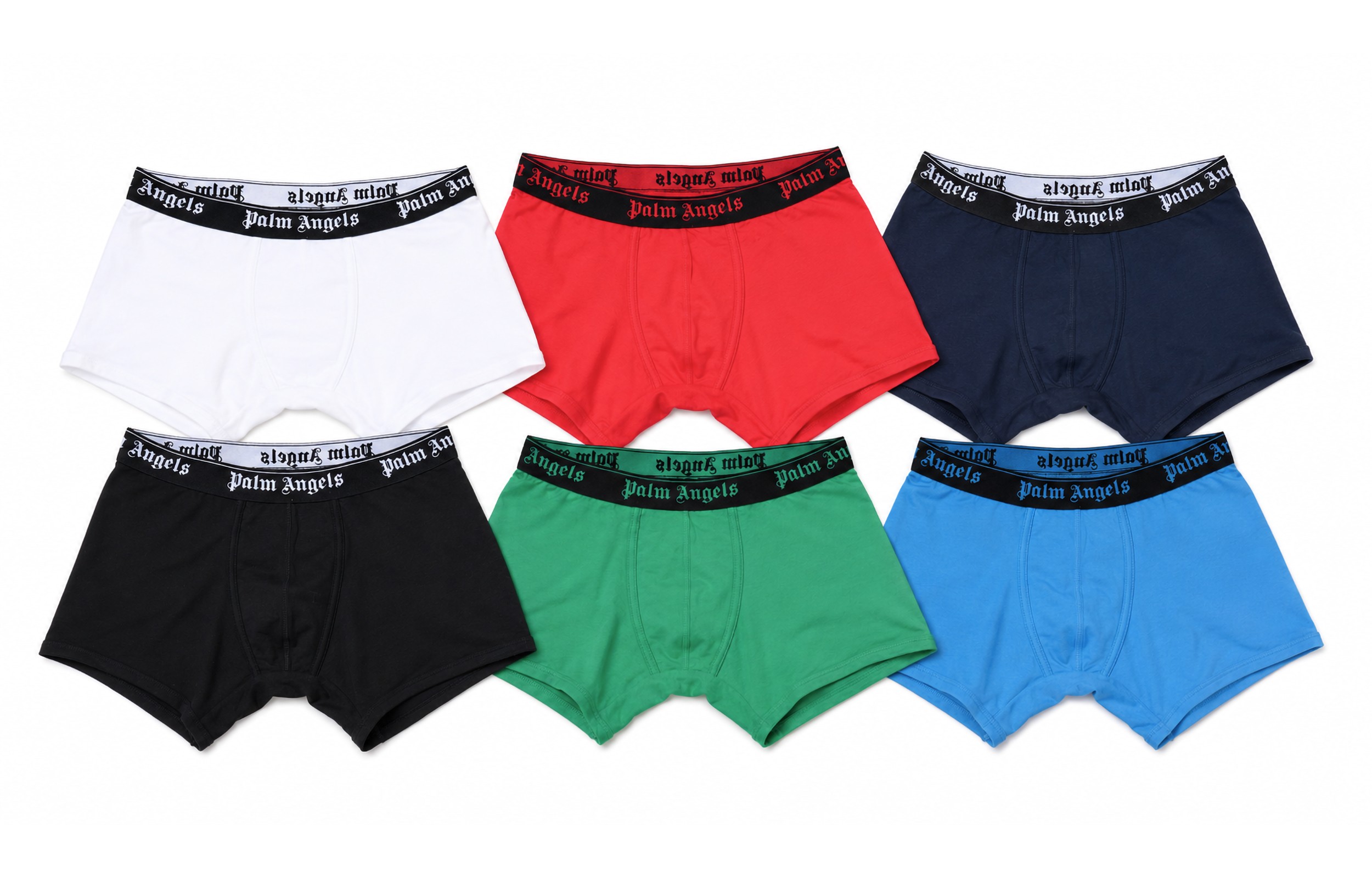 PALM ANGELS BOXER BRIEFS SIX-PACK - MULTICOLOR - STRETCH COTTON