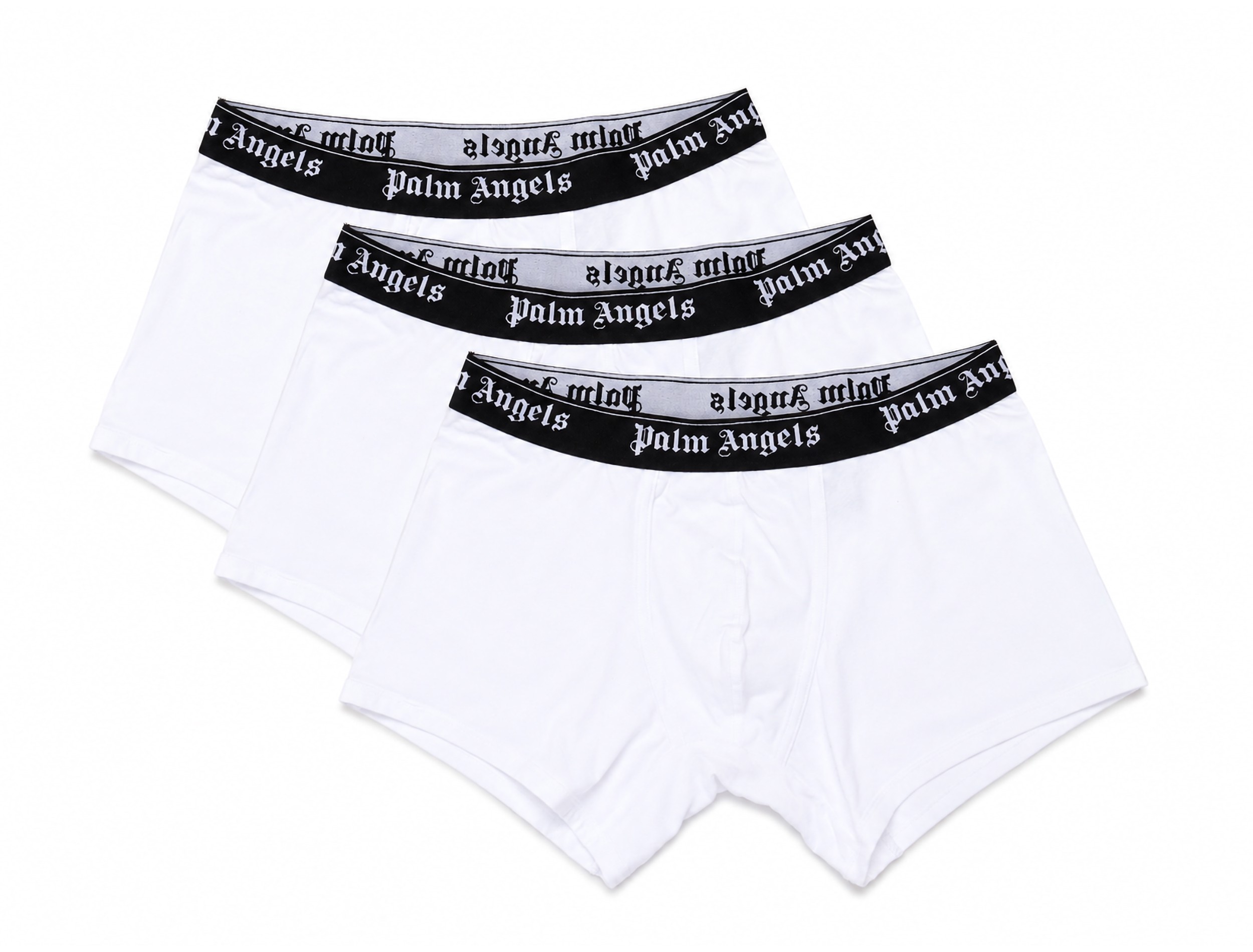 PALM ANGELS BOXER BRIEFS TRI-PACK - WHITE - STRETCH COTTON