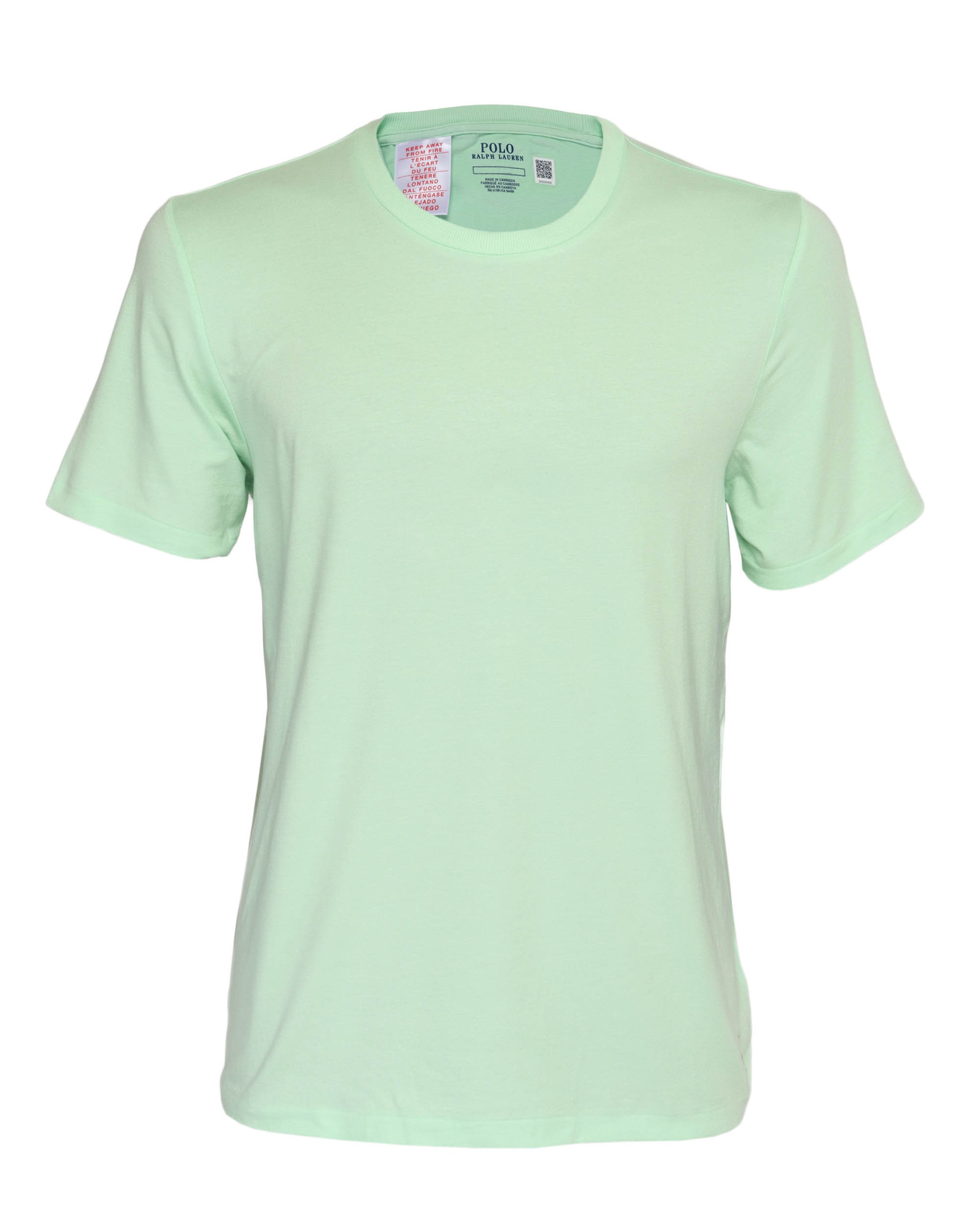 POLO RALPH LAUREN T-SHIRT - MINT GREEN - STRETCH COTTON & MODAL