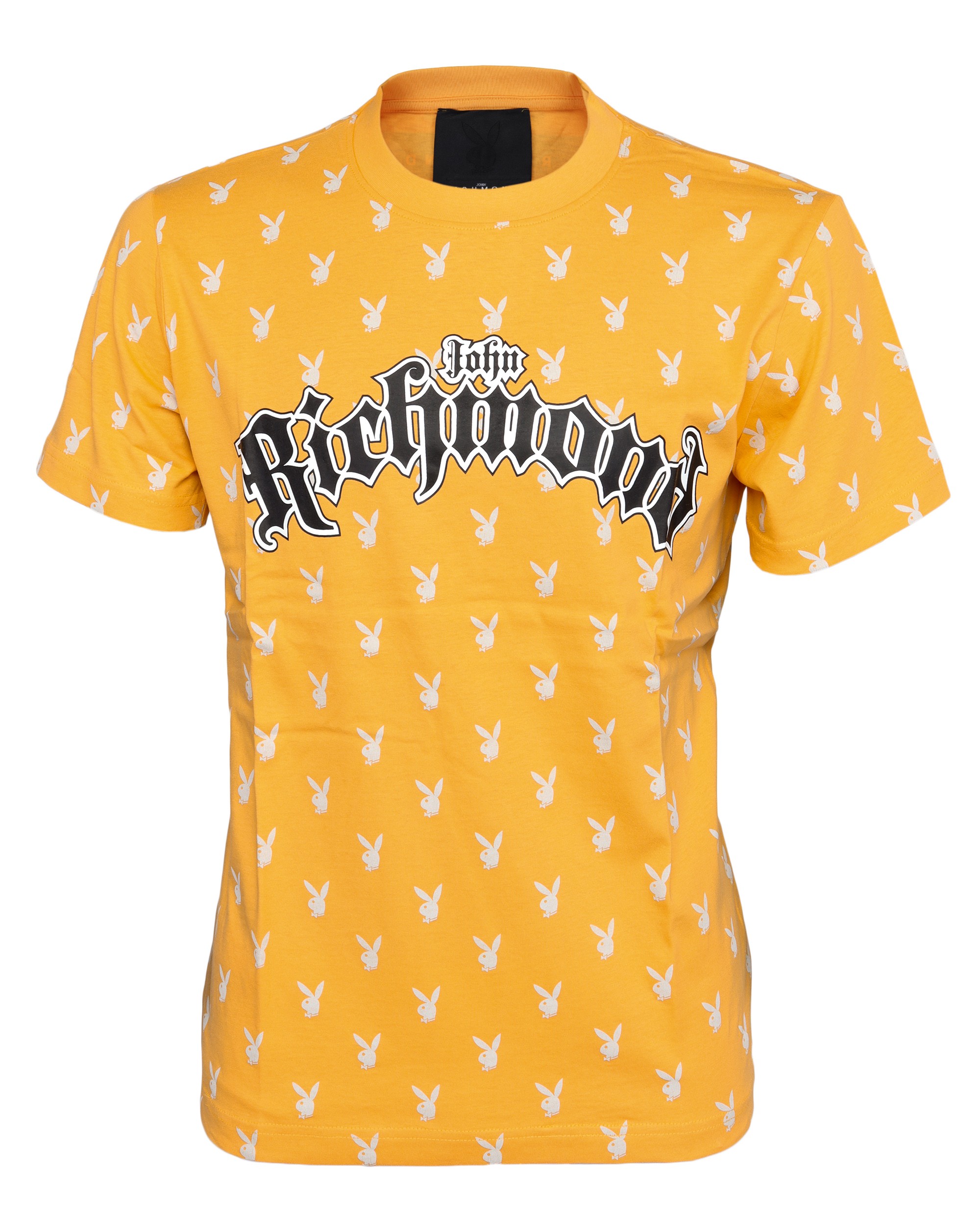 JOHN RICHMOND x PLAYBOY T-SHIRT - ORANGE & WHITE - COTTON