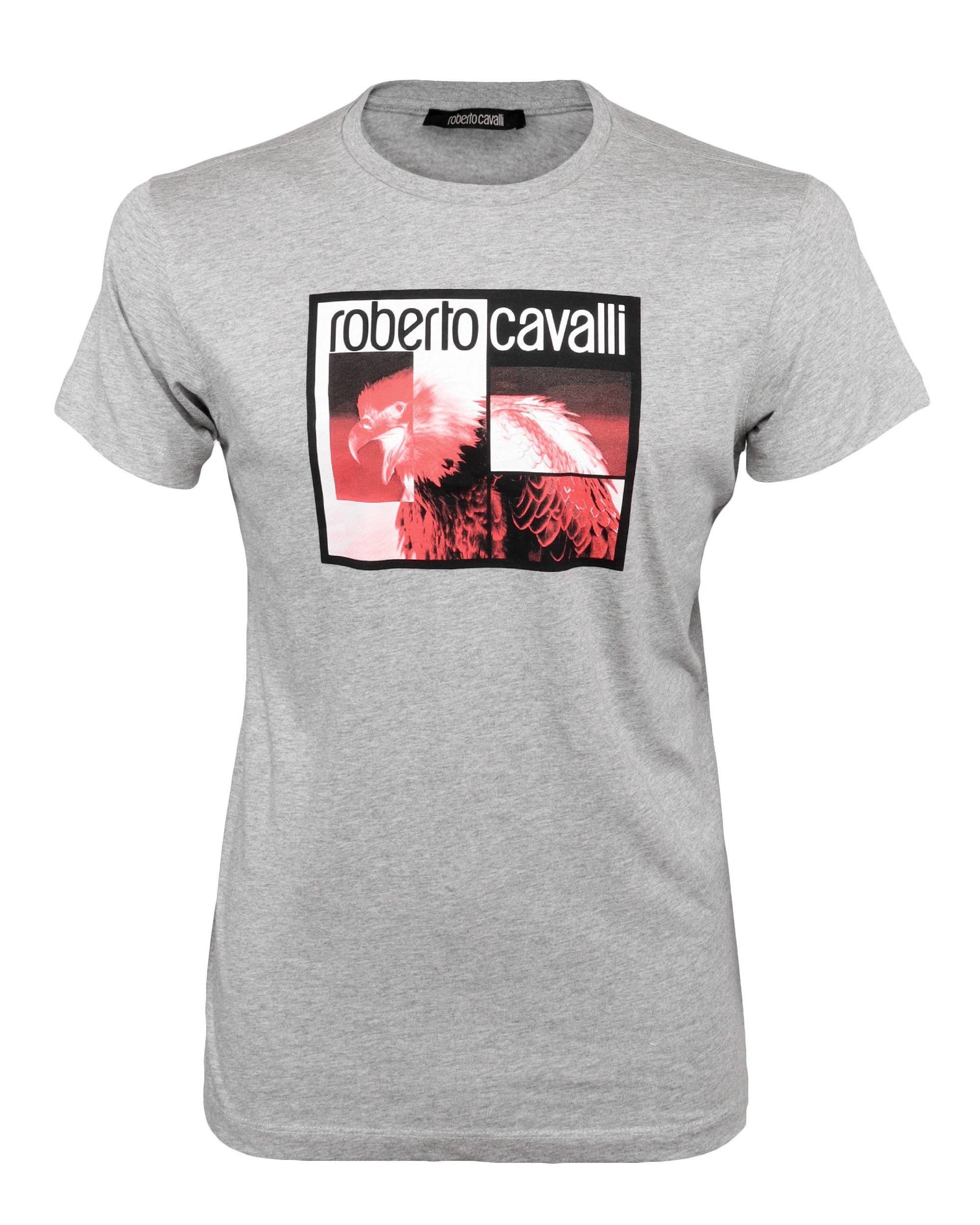 ROBERTO CAVALLI T-SHIRT - GREY - COTTON