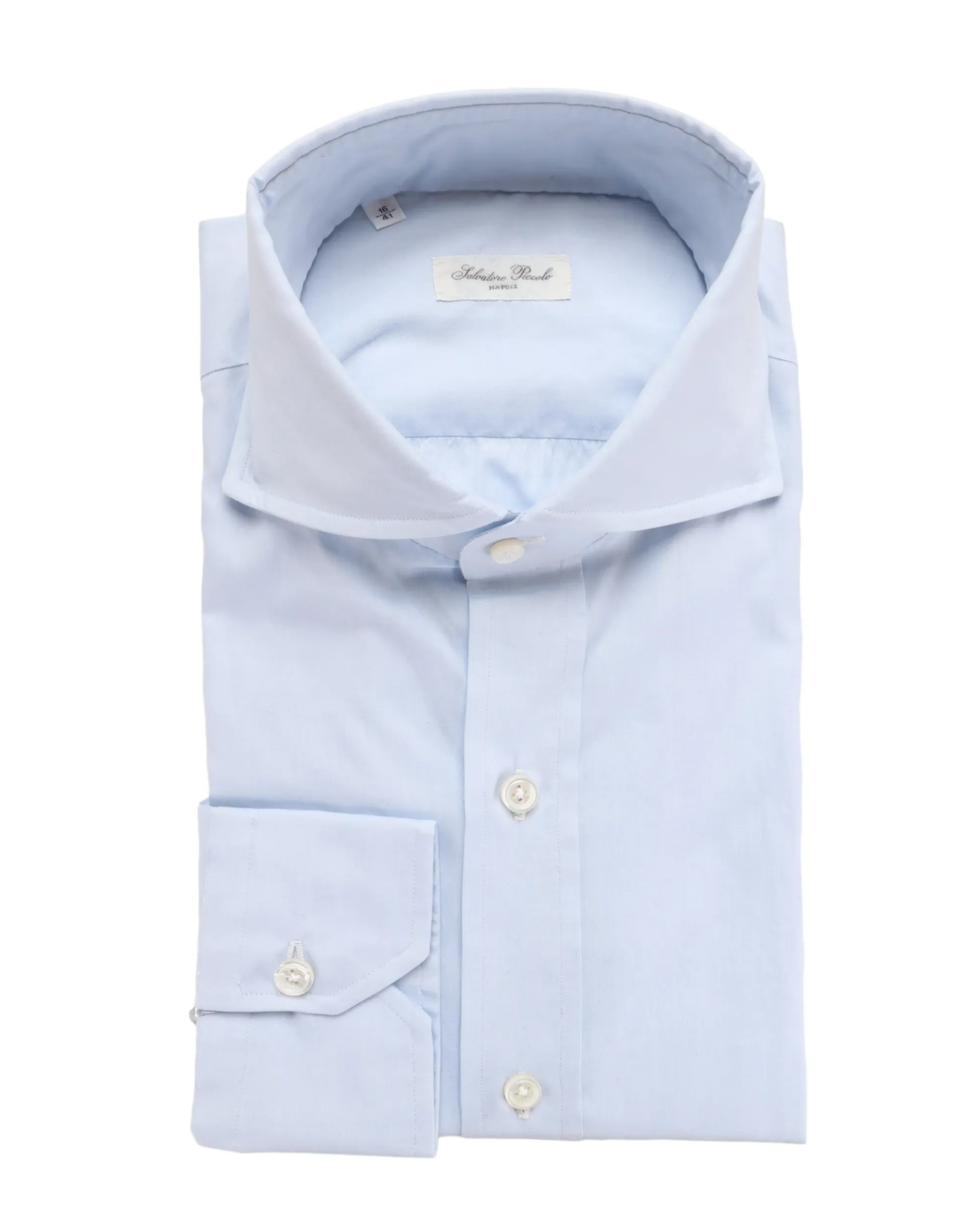 SALVATORE PICCOLO DRESS SHIRT - SKY BLUE - COTTON