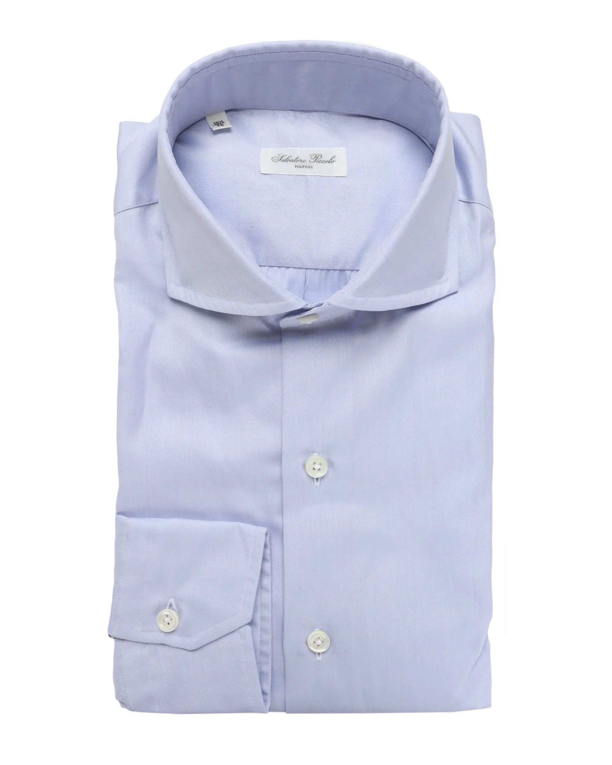 SALVATORE PICCOLO DRESS SHIRT - LIGHT BLUE - COTTON