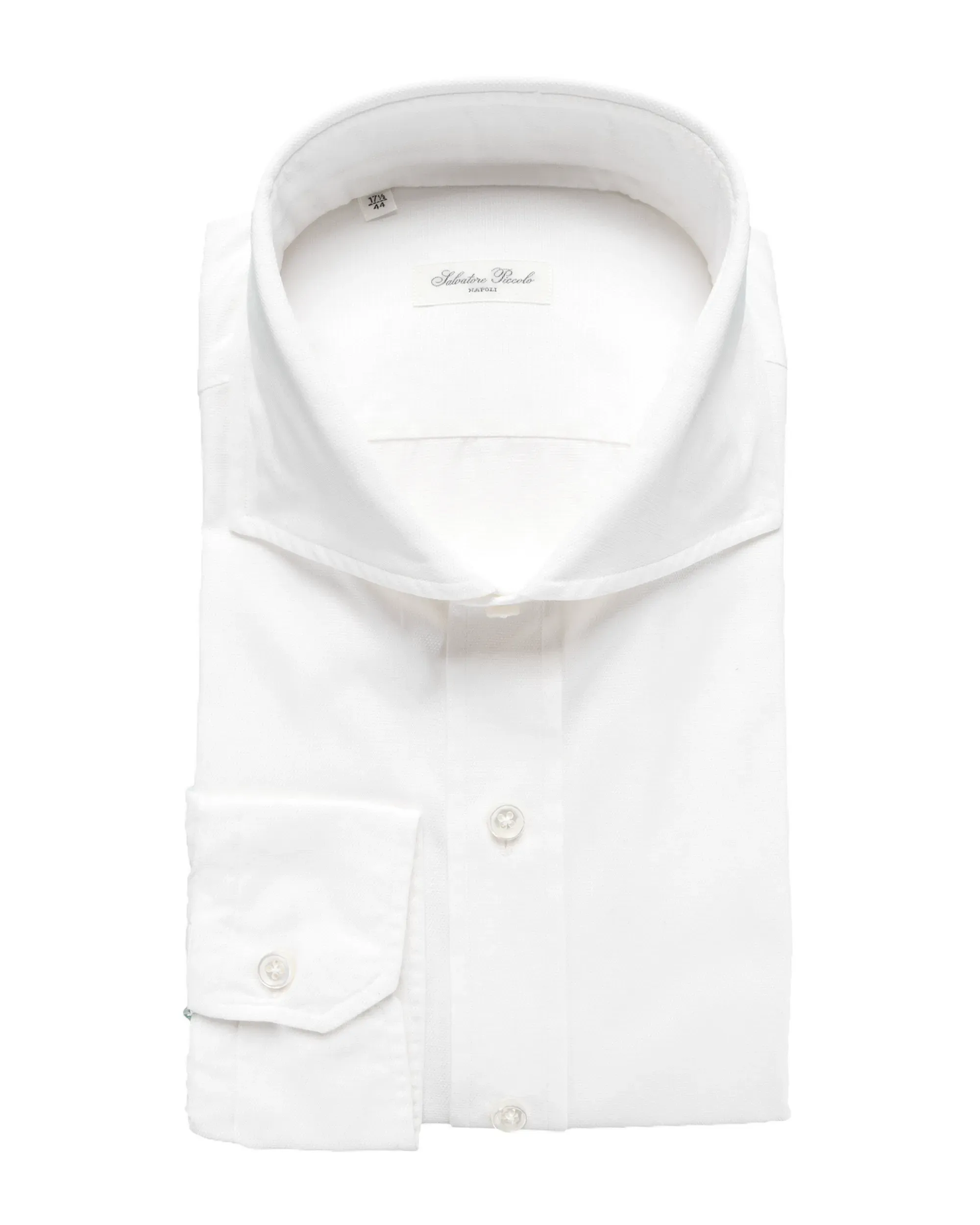 SALVATORE PICCOLO DRESS SHIRT - WHITE - COTTON