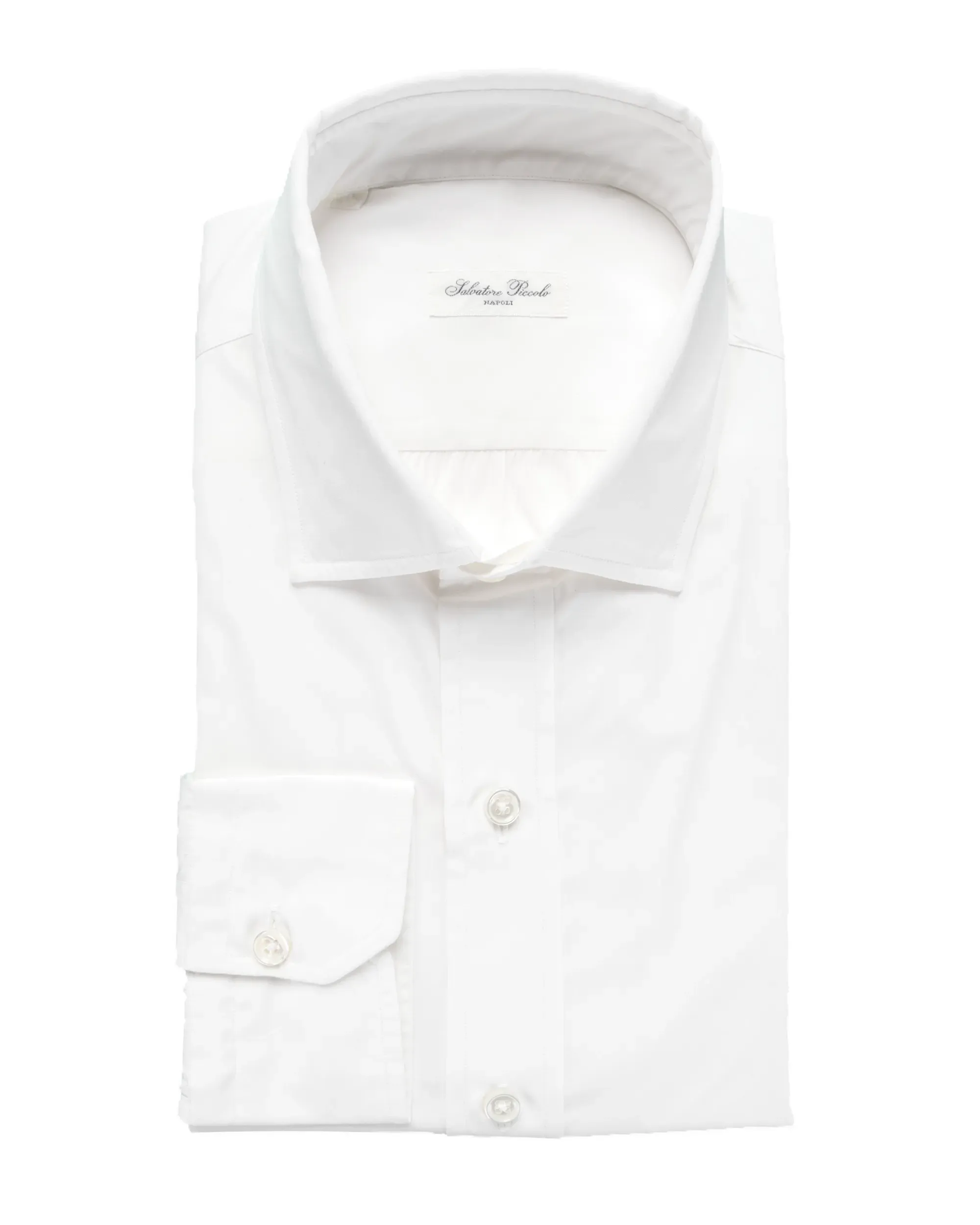 SALVATORE PICCOLO DRESS SHIRT - WHITE  - COTTON