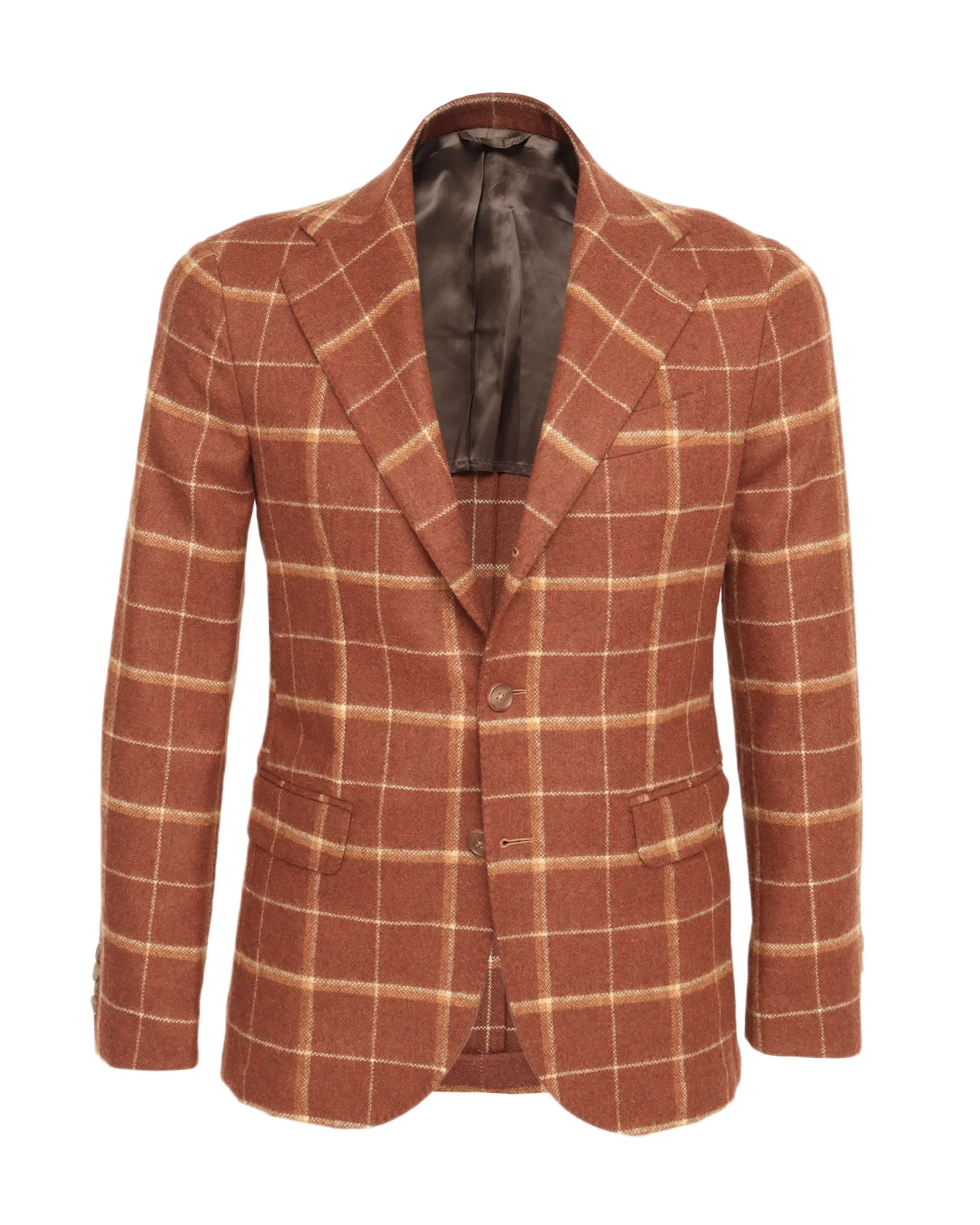 SALVATORE PICCOLO SPORT COAT - BROWN - WOOL