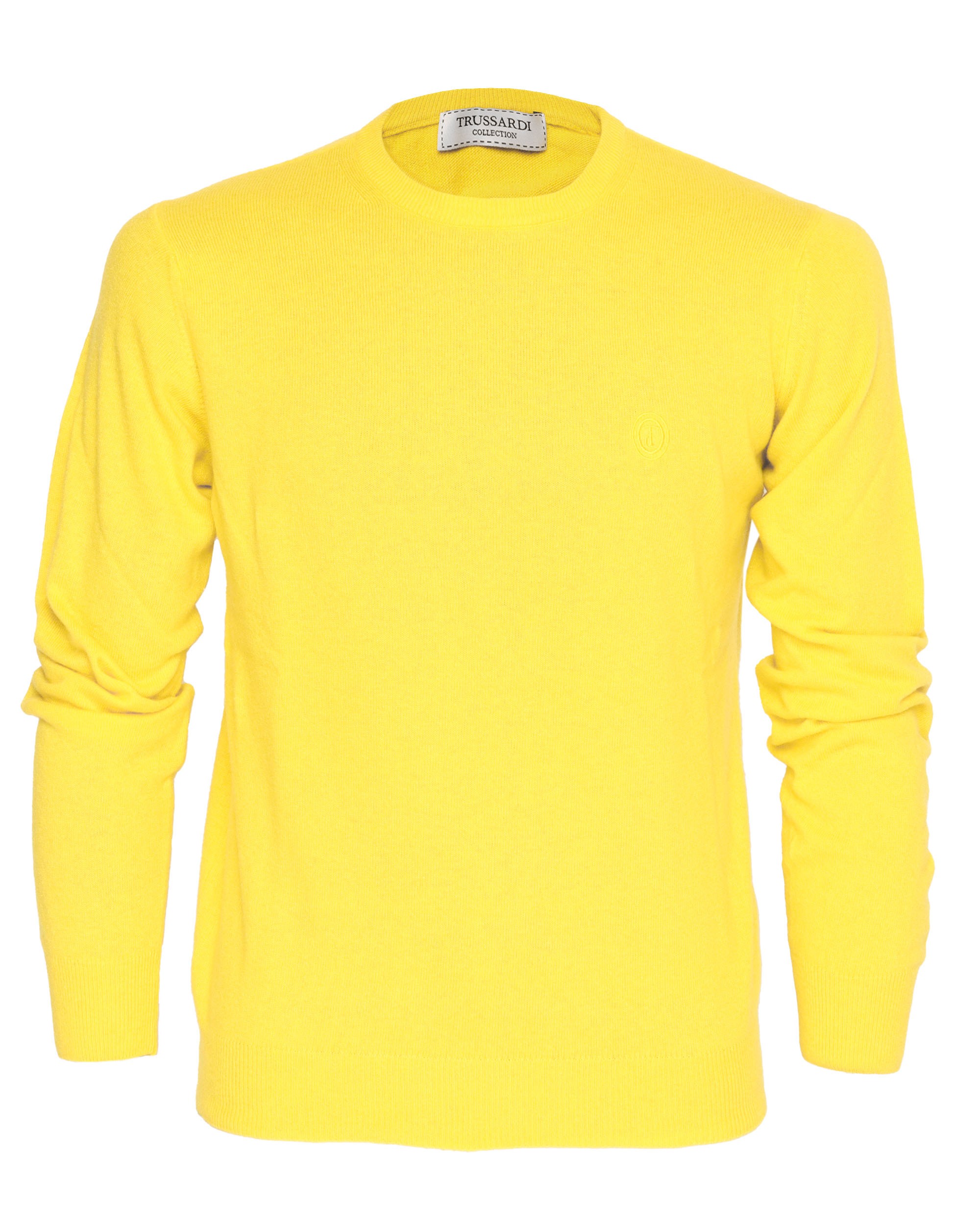 TRUSSARDI COLLECTION SWEATER - YELLOW - WOOL & CASHMERE