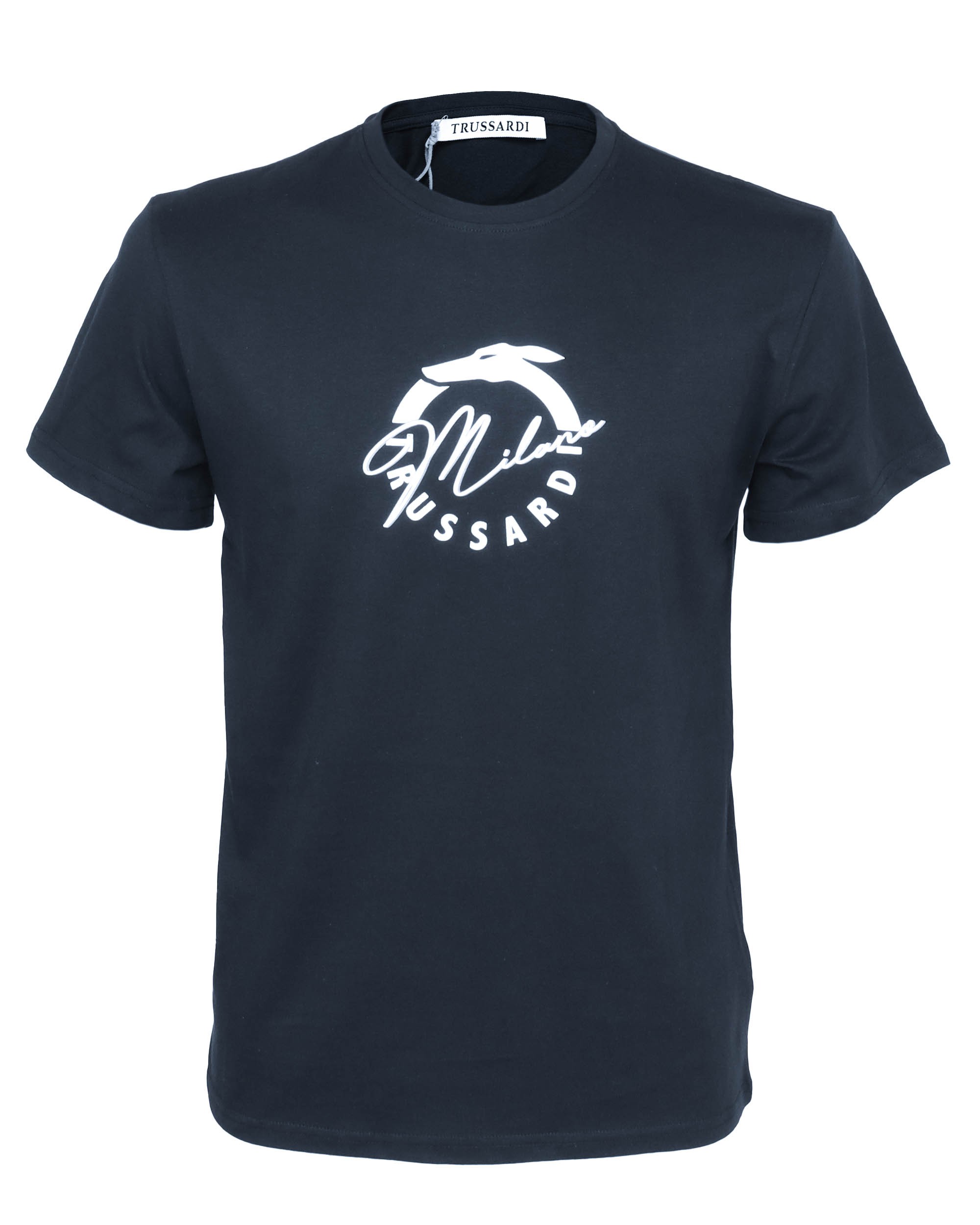 TRUSSARDI T-SHIRT - NAVY BLUE - COTTON