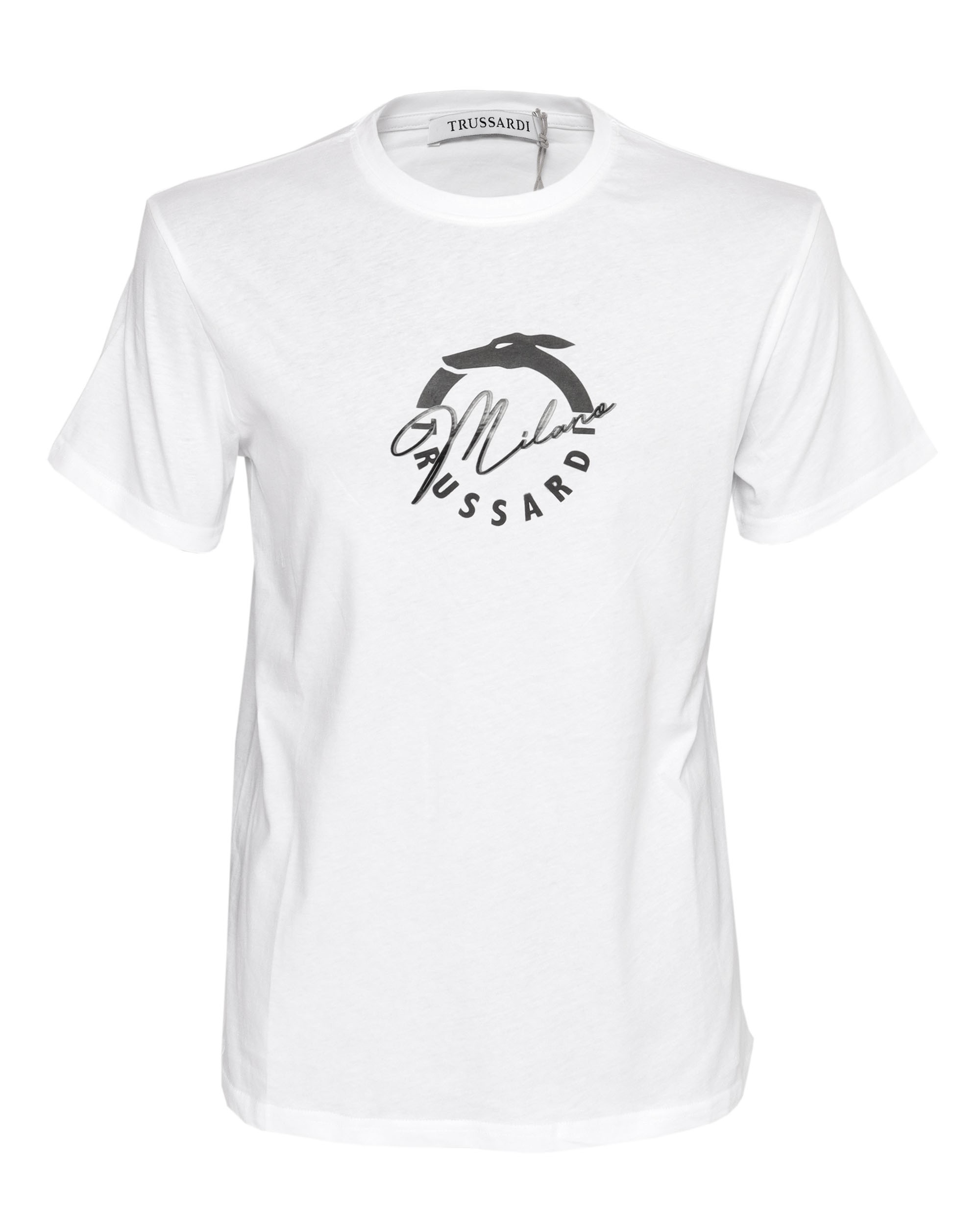 TRUSSARDI T-SHIRT - WHITE - COTTON