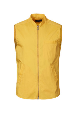ETON WIND VEST JACKET - YELLOW - COTTON & NYLON